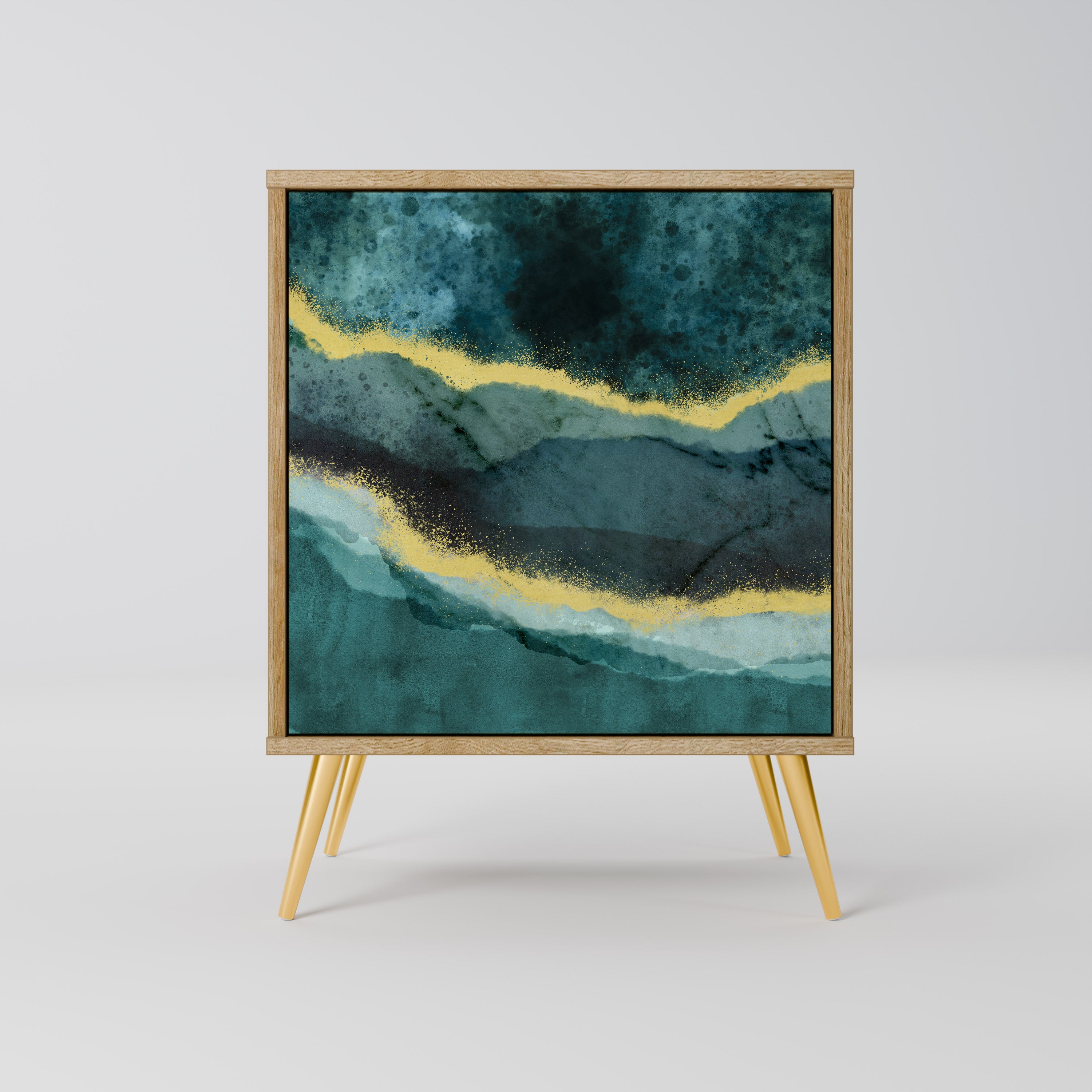 GOLDRUSH ODYSSEY Sideboard mit 1 Tür in Eiche-Optik