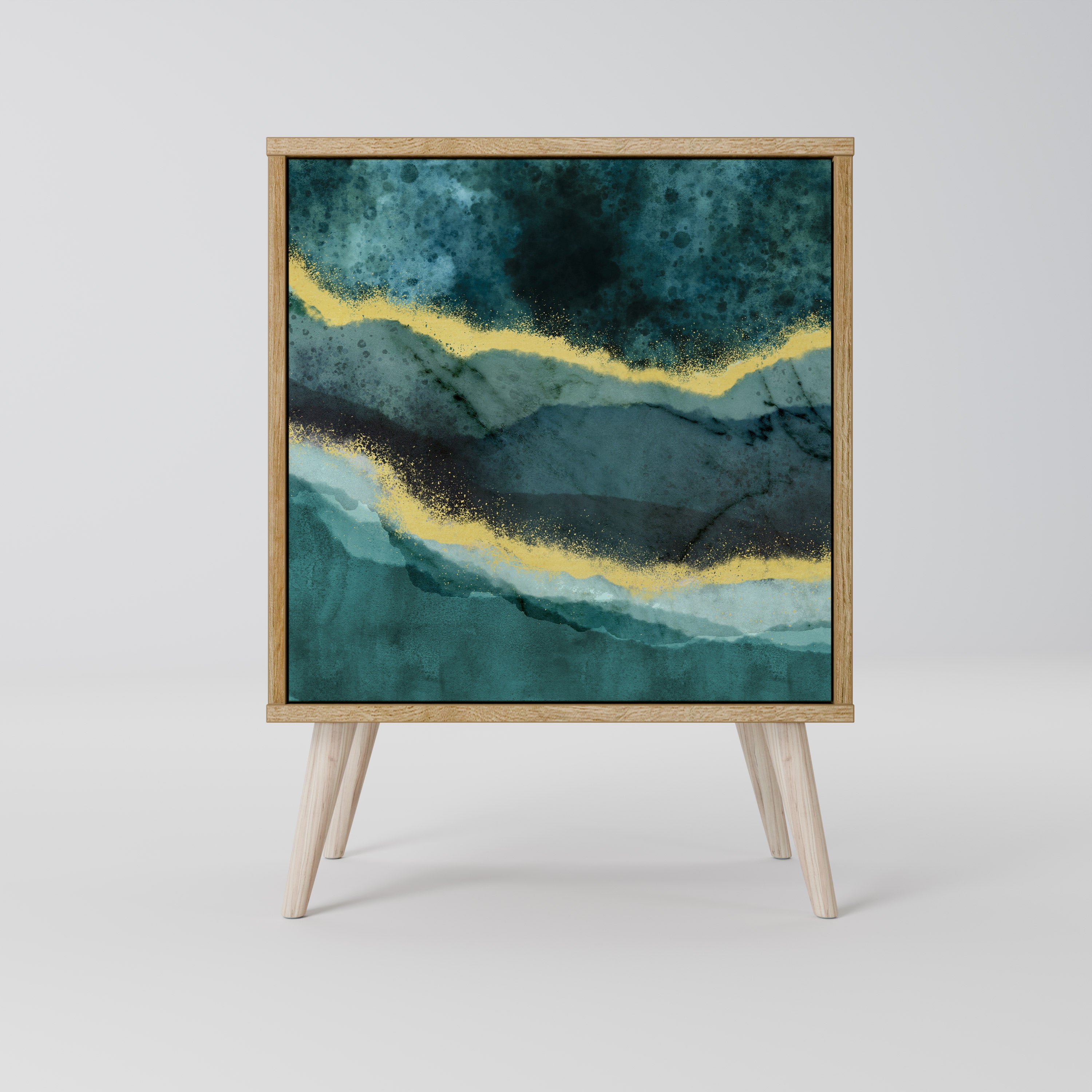 GOLDRUSH ODYSSEY Sideboard mit 1 Tür in Eiche-Optik