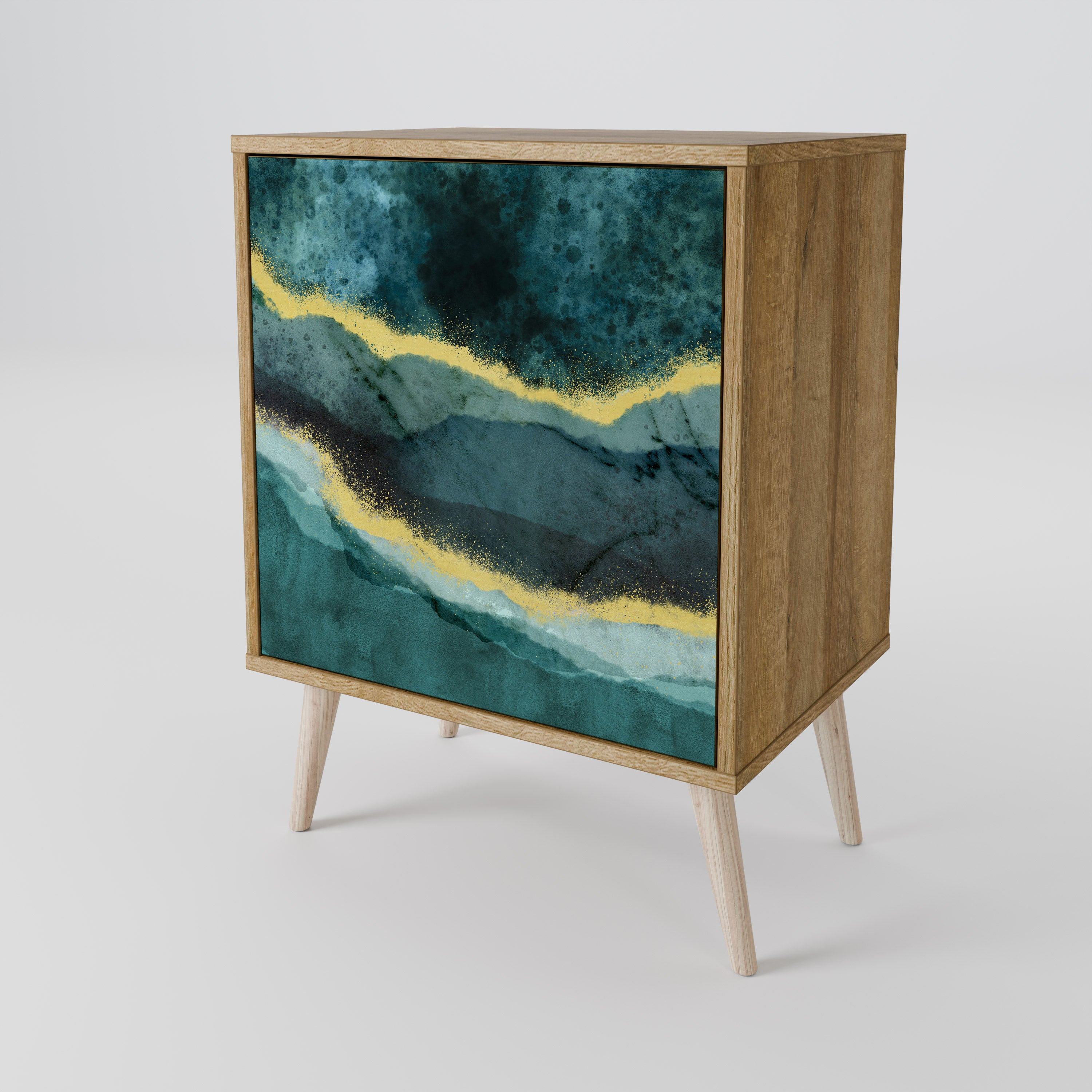 GOLDRUSH ODYSSEY Sideboard mit 1 Tür in Eiche-Optik