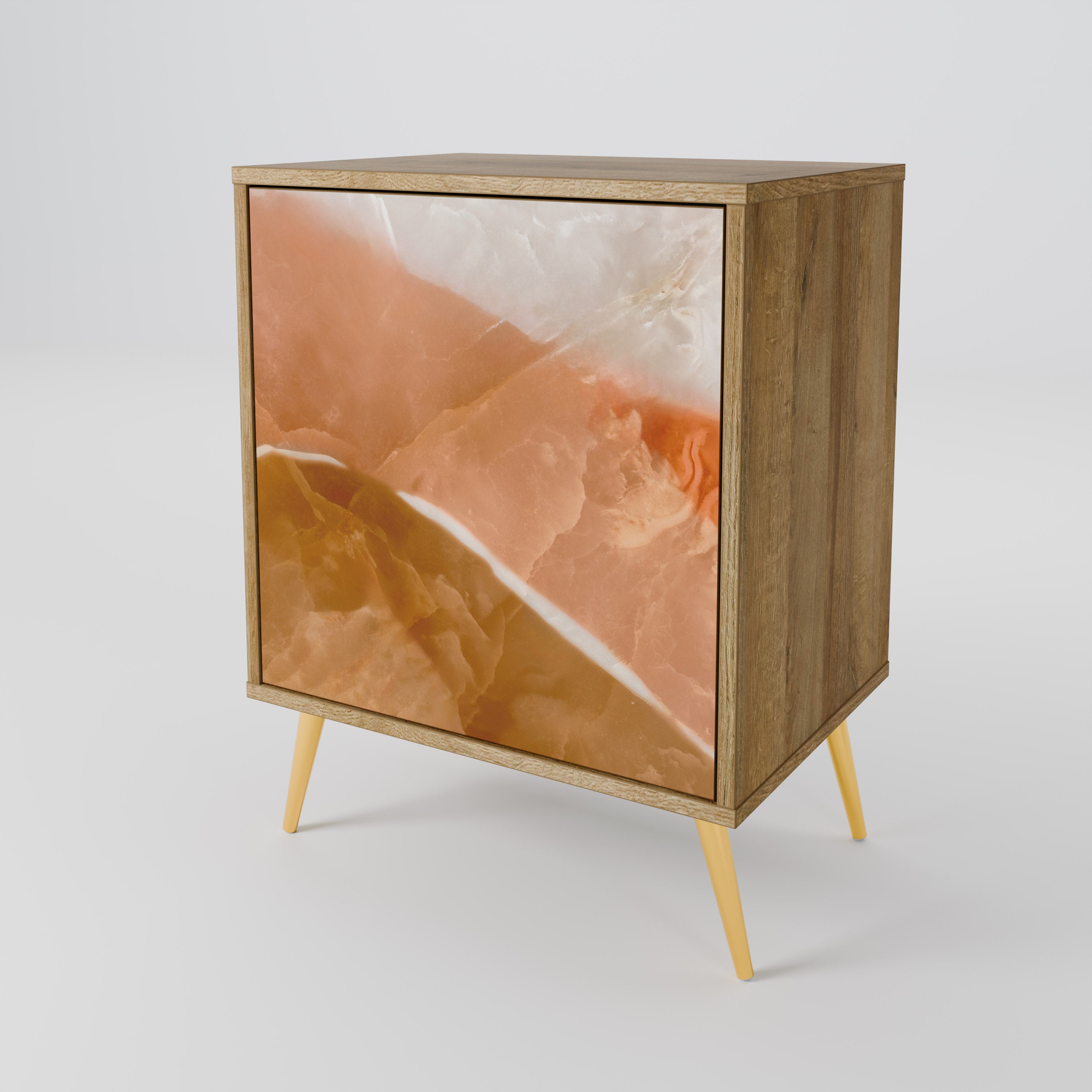 SANDHILLS SPLENDOUR Sideboard mit 1 Tür in Eiche-Optik