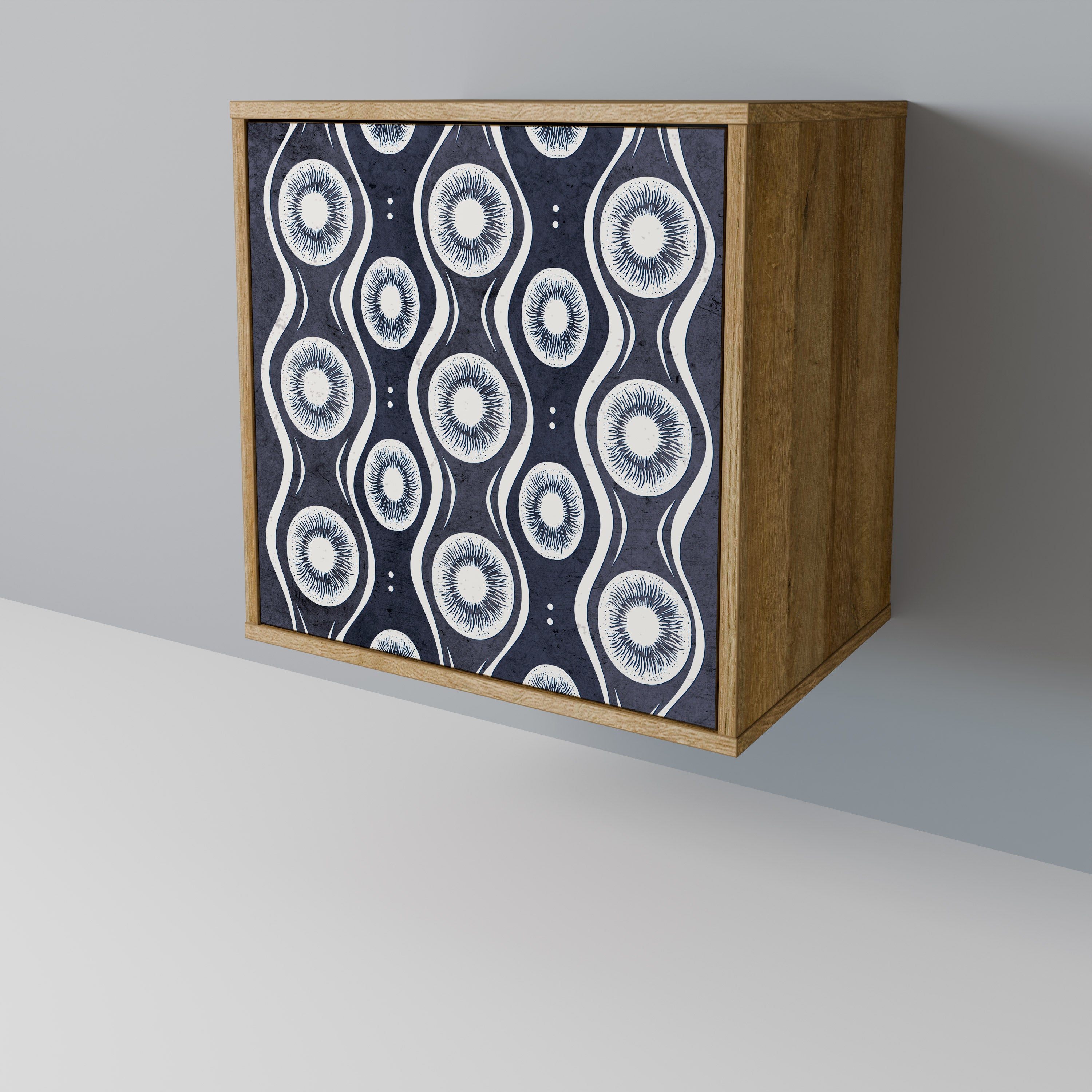GRAPHITE EYES Sideboard mit 1 Tür in Eiche-Optik