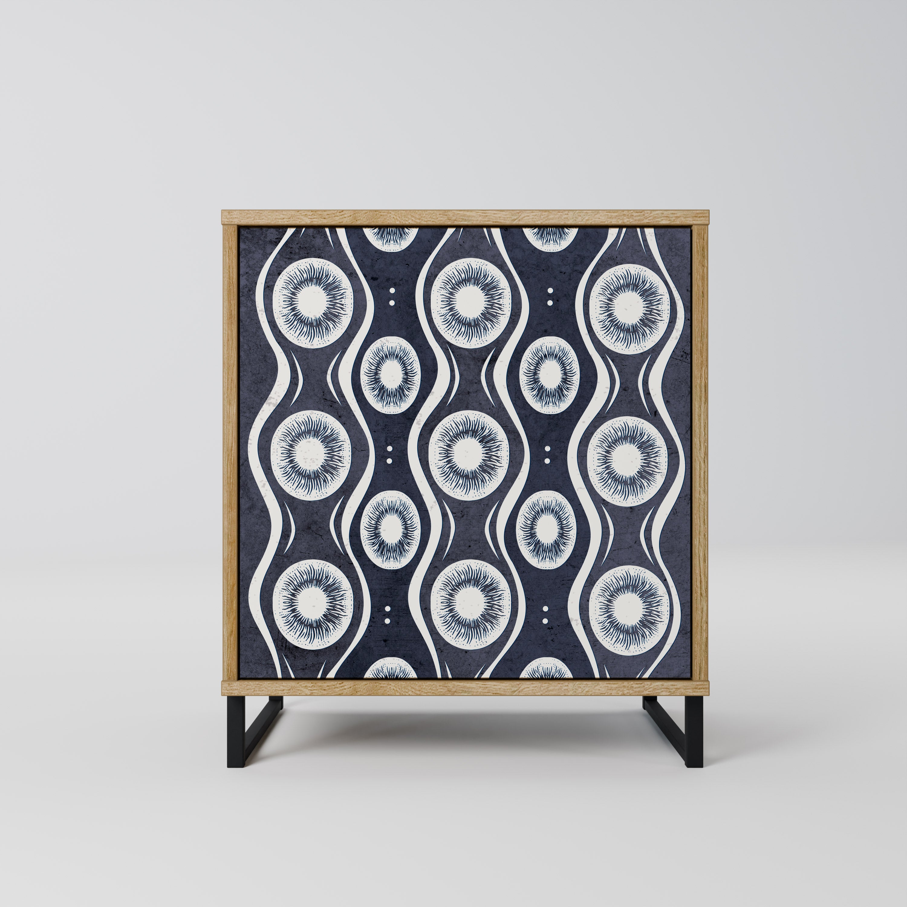 GRAPHITE EYES Sideboard mit 1 Tür in Eiche-Optik