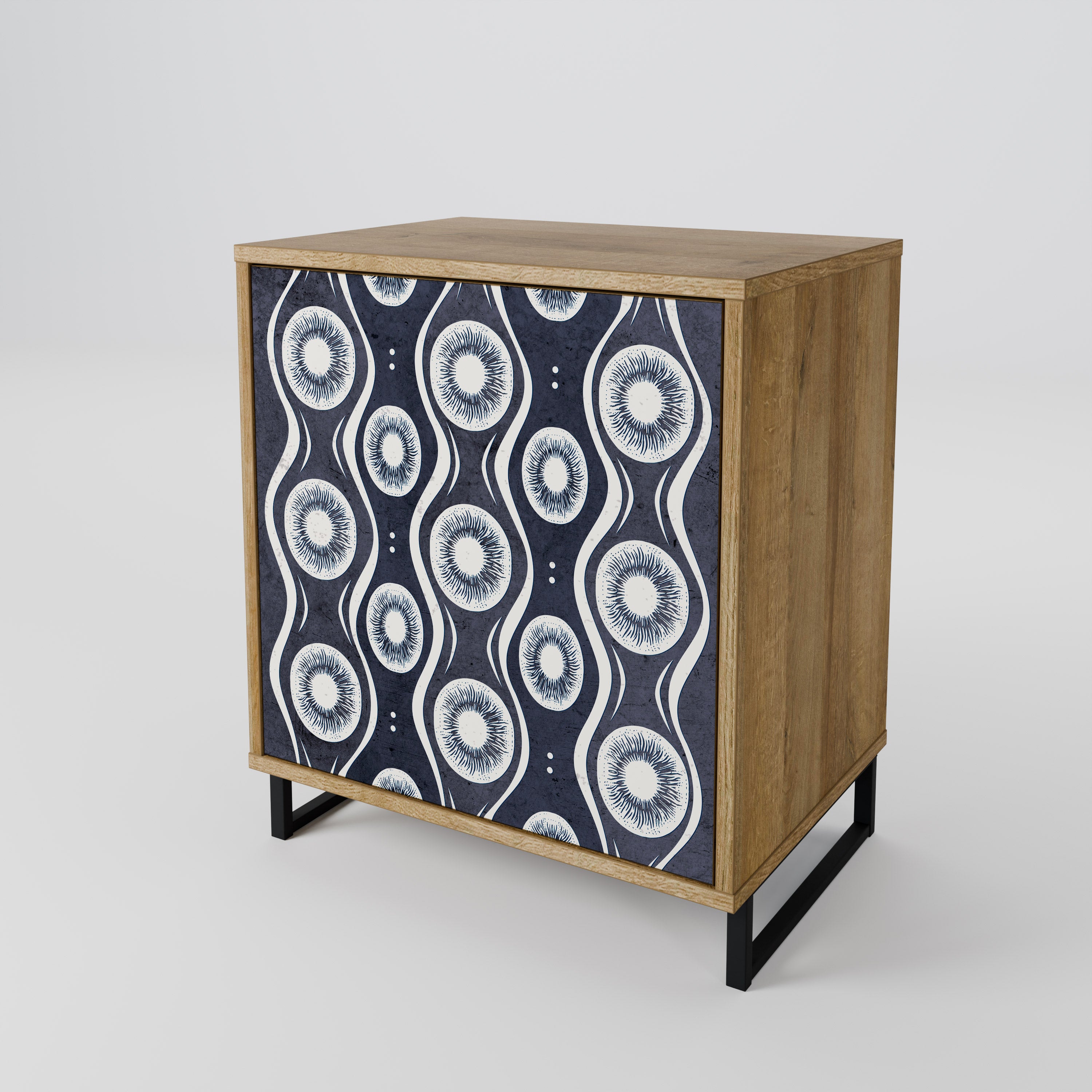 GRAPHITE EYES Sideboard mit 1 Tür in Eiche-Optik