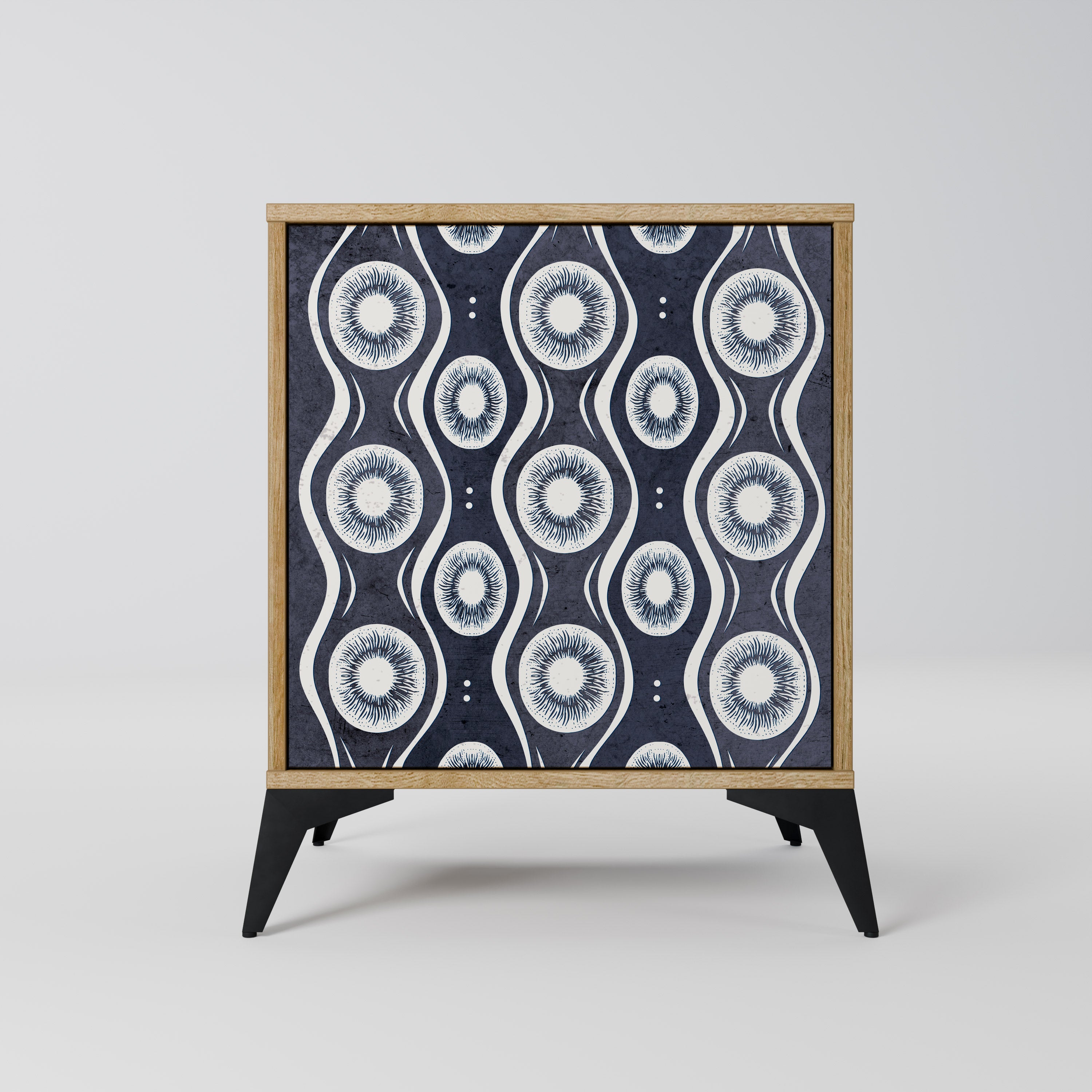 GRAPHITE EYES Sideboard mit 1 Tür in Eiche-Optik