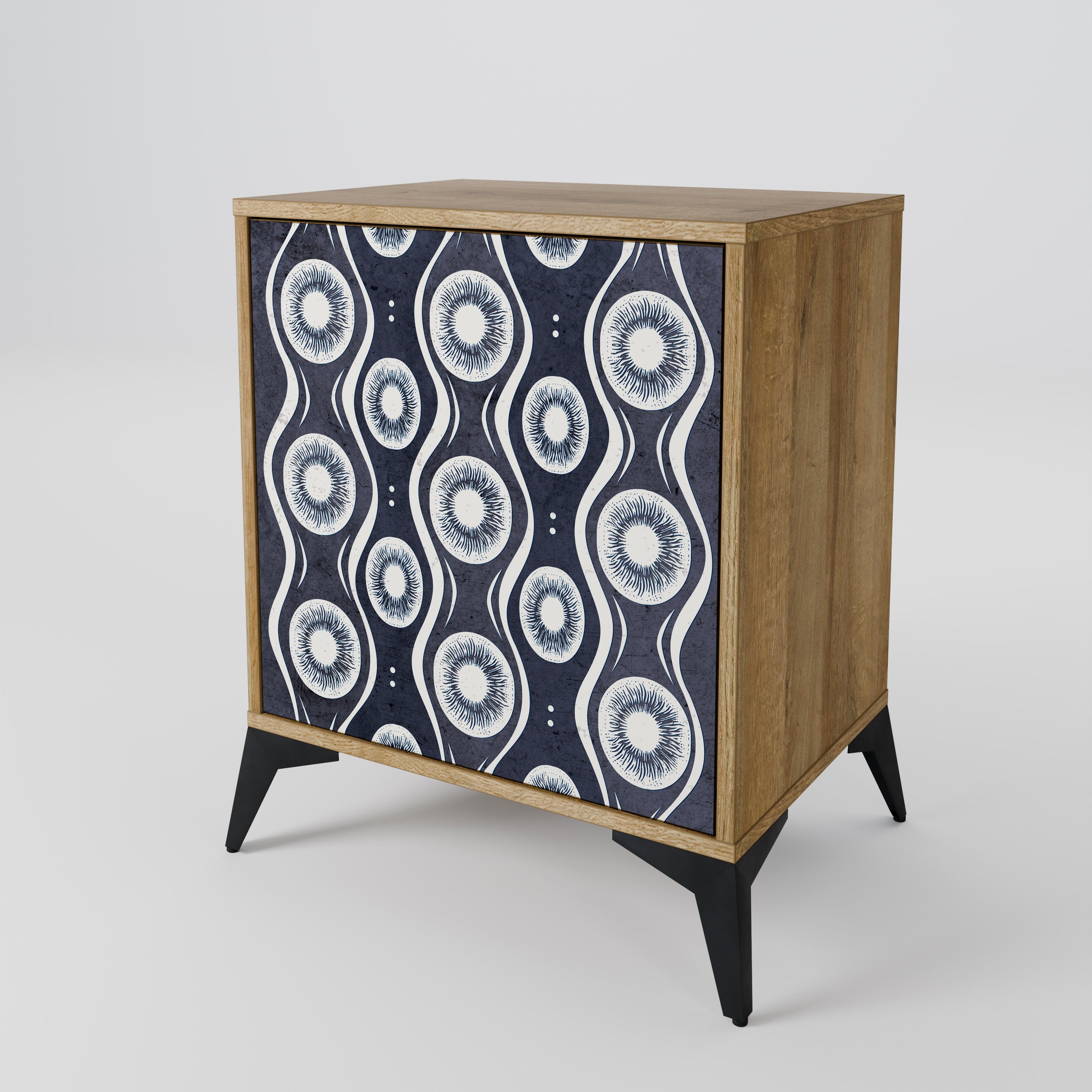 GRAPHITE EYES Sideboard mit 1 Tür in Eiche-Optik