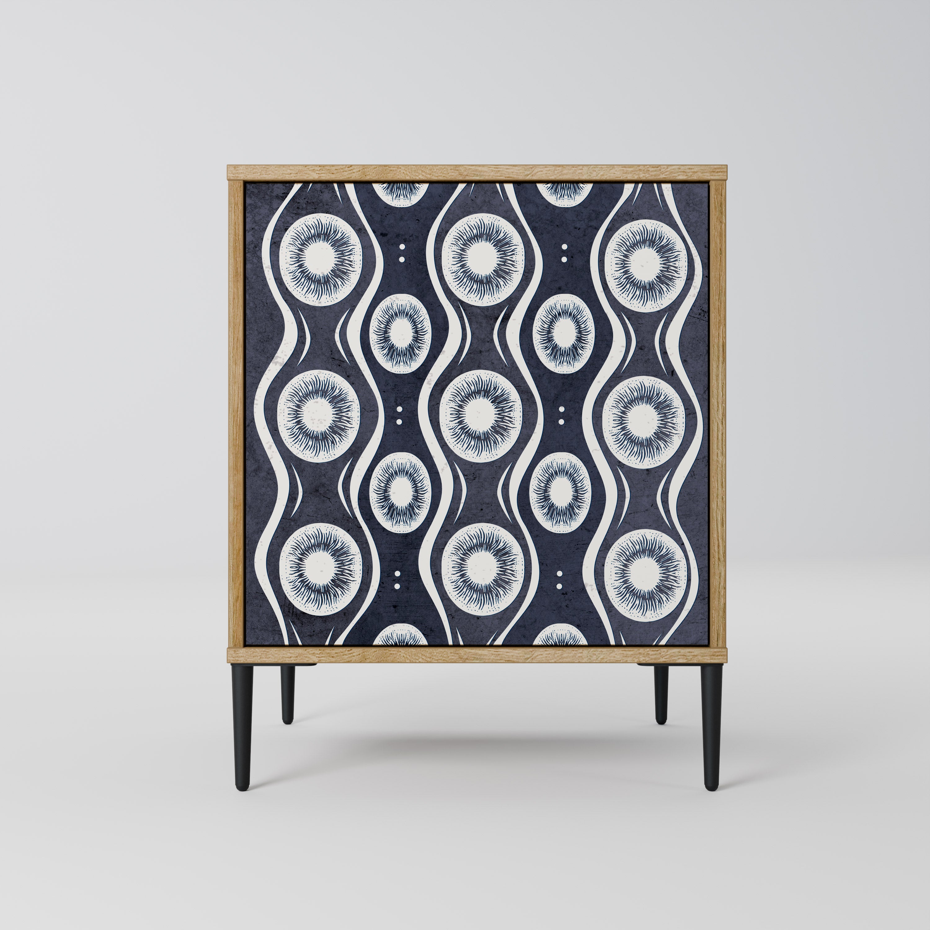 GRAPHITE EYES Sideboard mit 1 Tür in Eiche-Optik