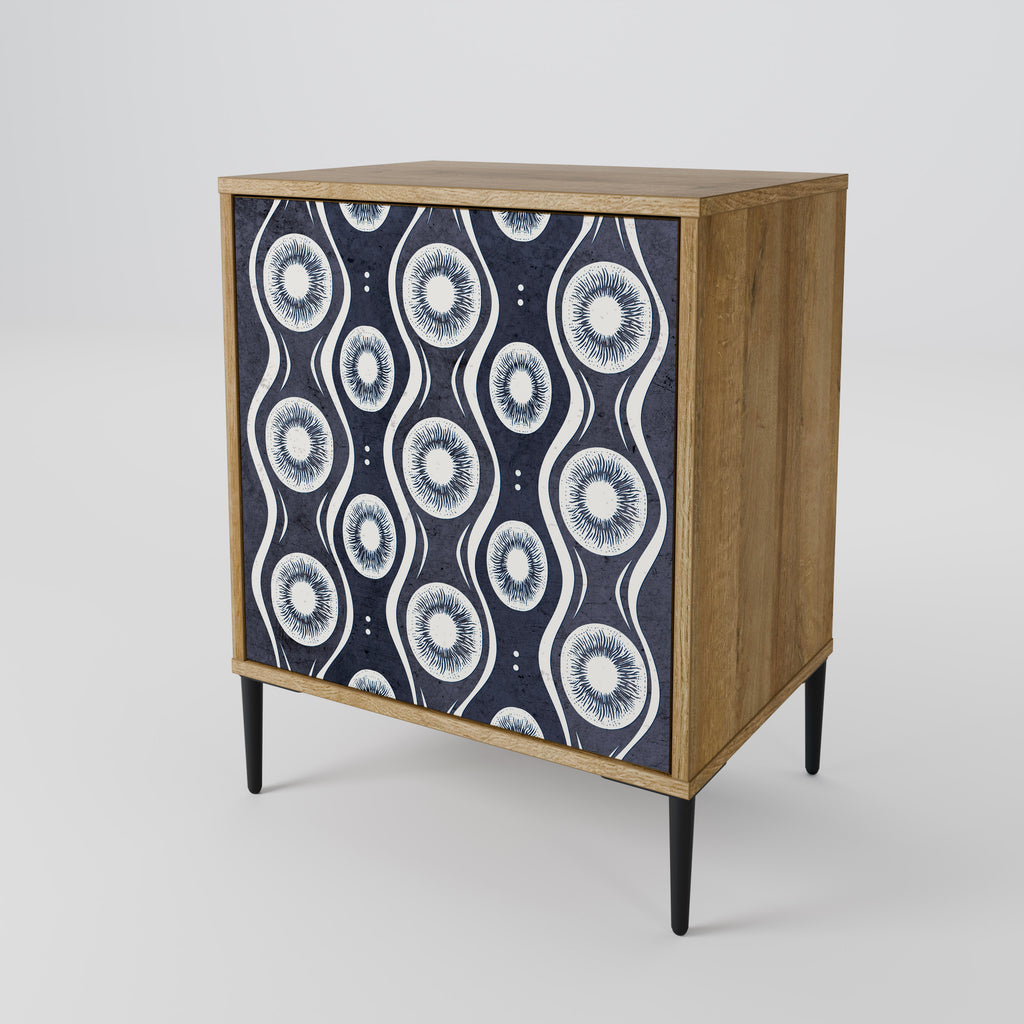 GRAPHITE EYES Sideboard mit 1 Tür in Eiche-Optik