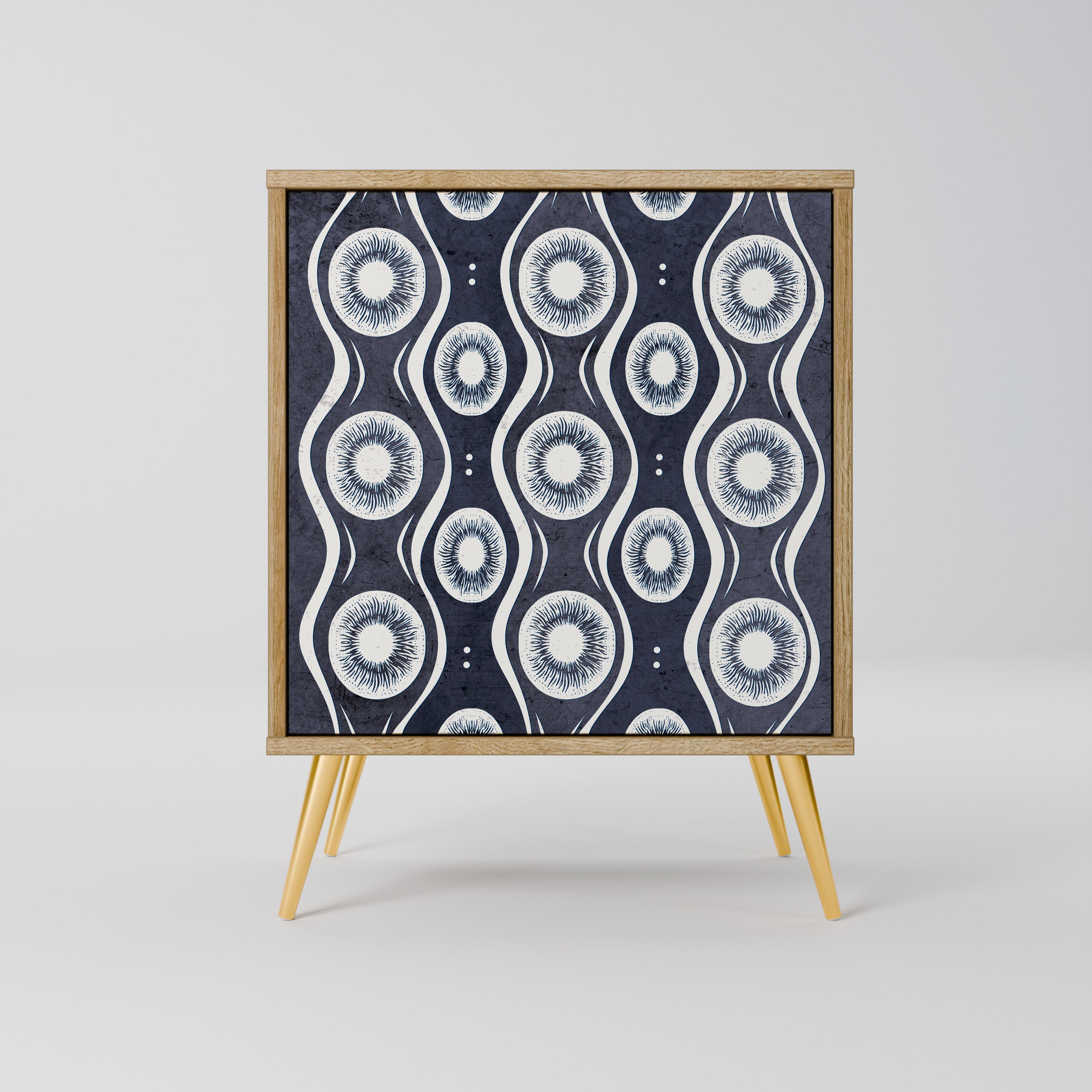 GRAPHITE EYES Sideboard mit 1 Tür in Eiche-Optik