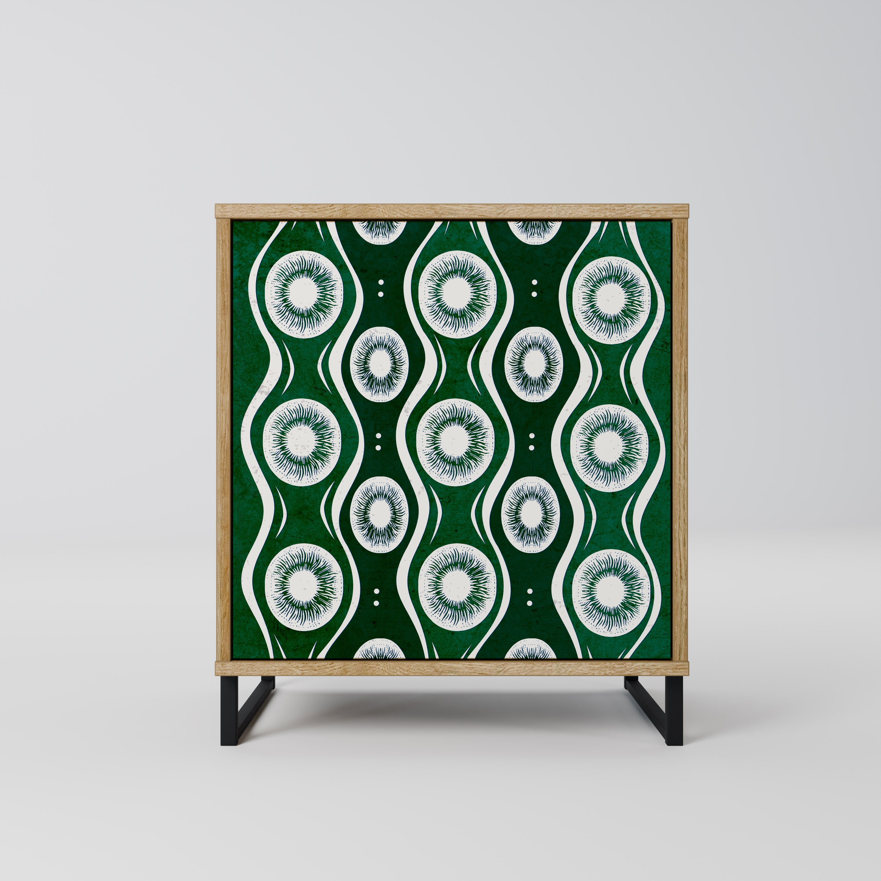GREEN EYES Sideboard mit 1 Tür in Eiche-Optik