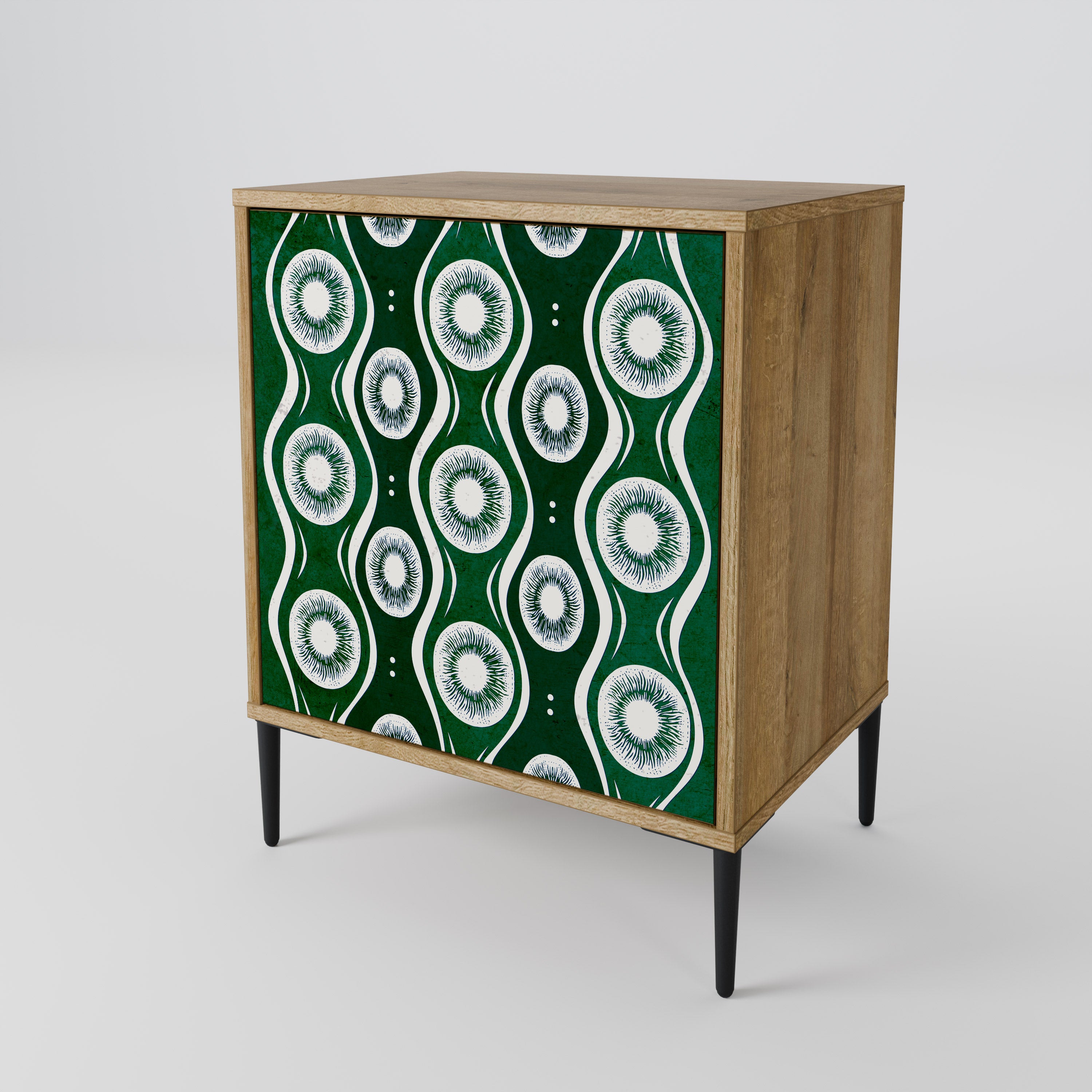 GREEN EYES Sideboard mit 1 Tür in Eiche-Optik