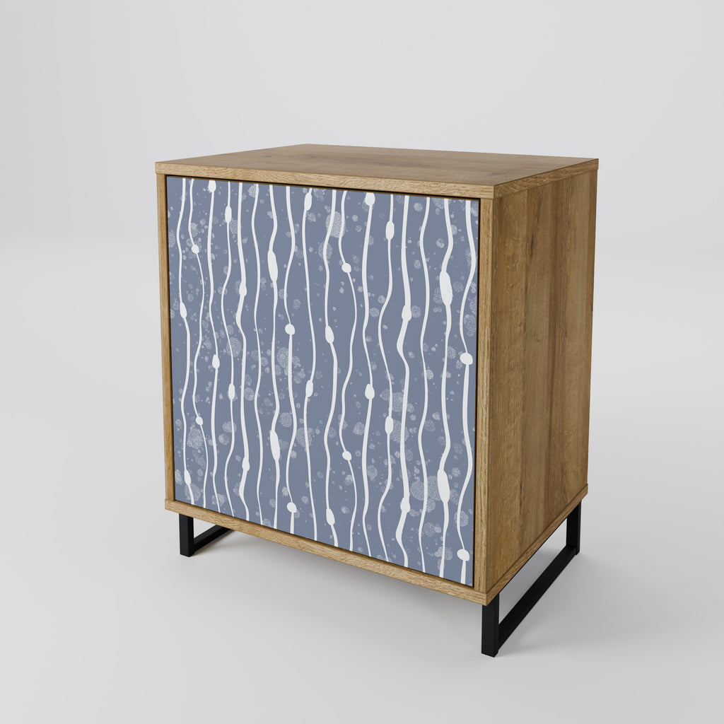 GRAPHITE RAIN Sideboard mit 1 Tür in Eiche-Optik