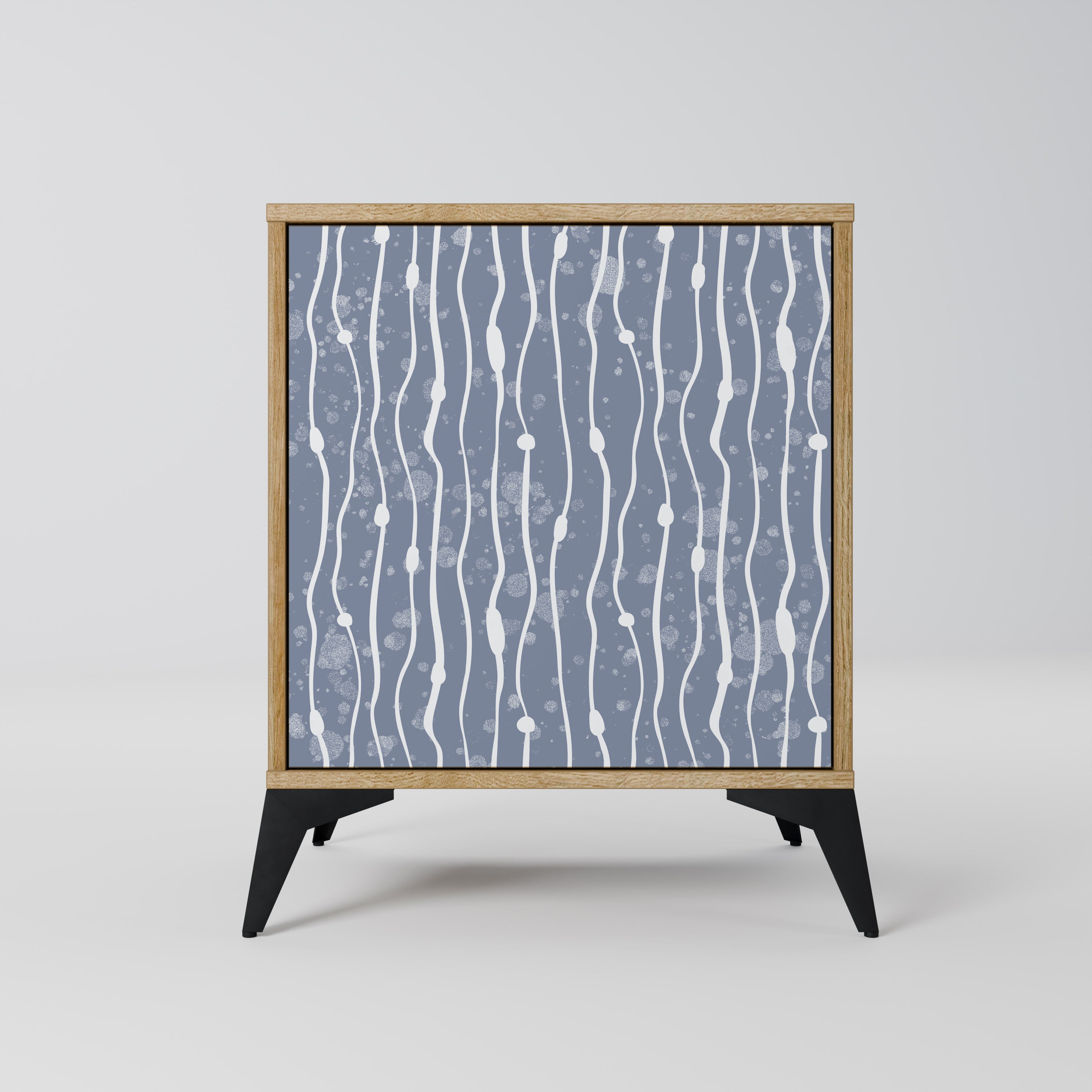 GRAPHITE RAIN Sideboard mit 1 Tür in Eiche-Optik