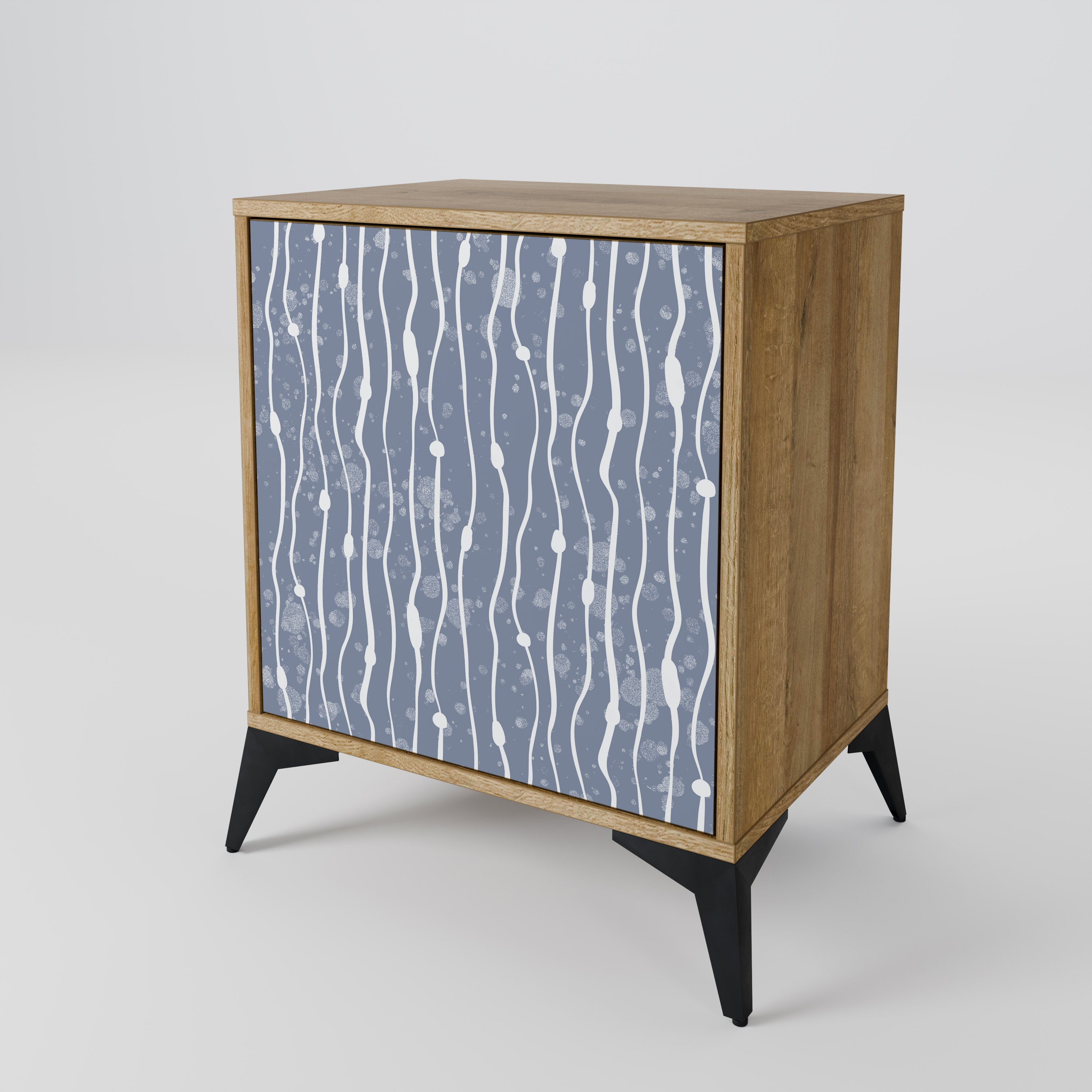 GRAPHITE RAIN Sideboard mit 1 Tür in Eiche-Optik
