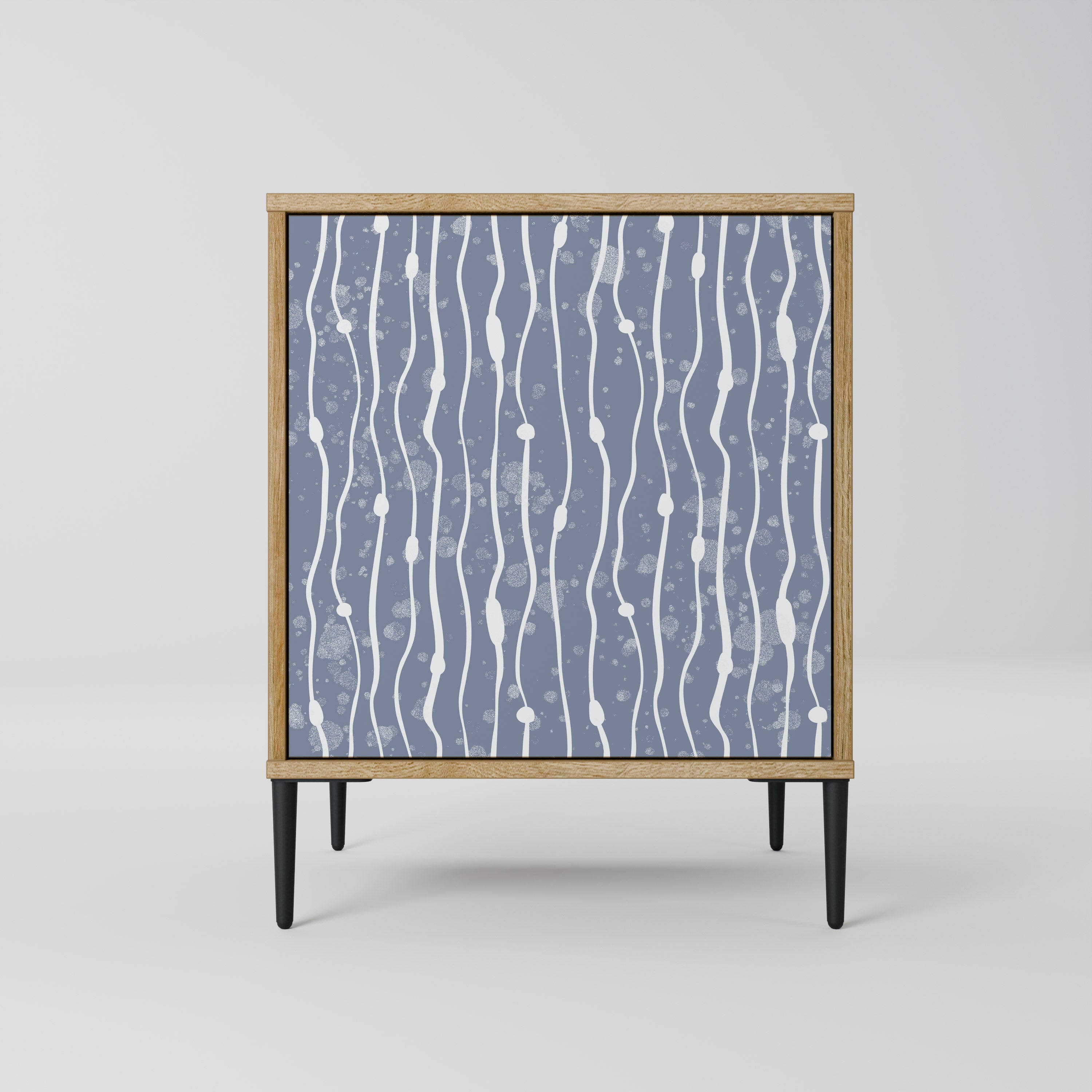 GRAPHITE RAIN Sideboard mit 1 Tür in Eiche-Optik