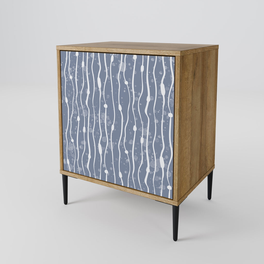 GRAPHITE RAIN Sideboard mit 1 Tür in Eiche-Optik