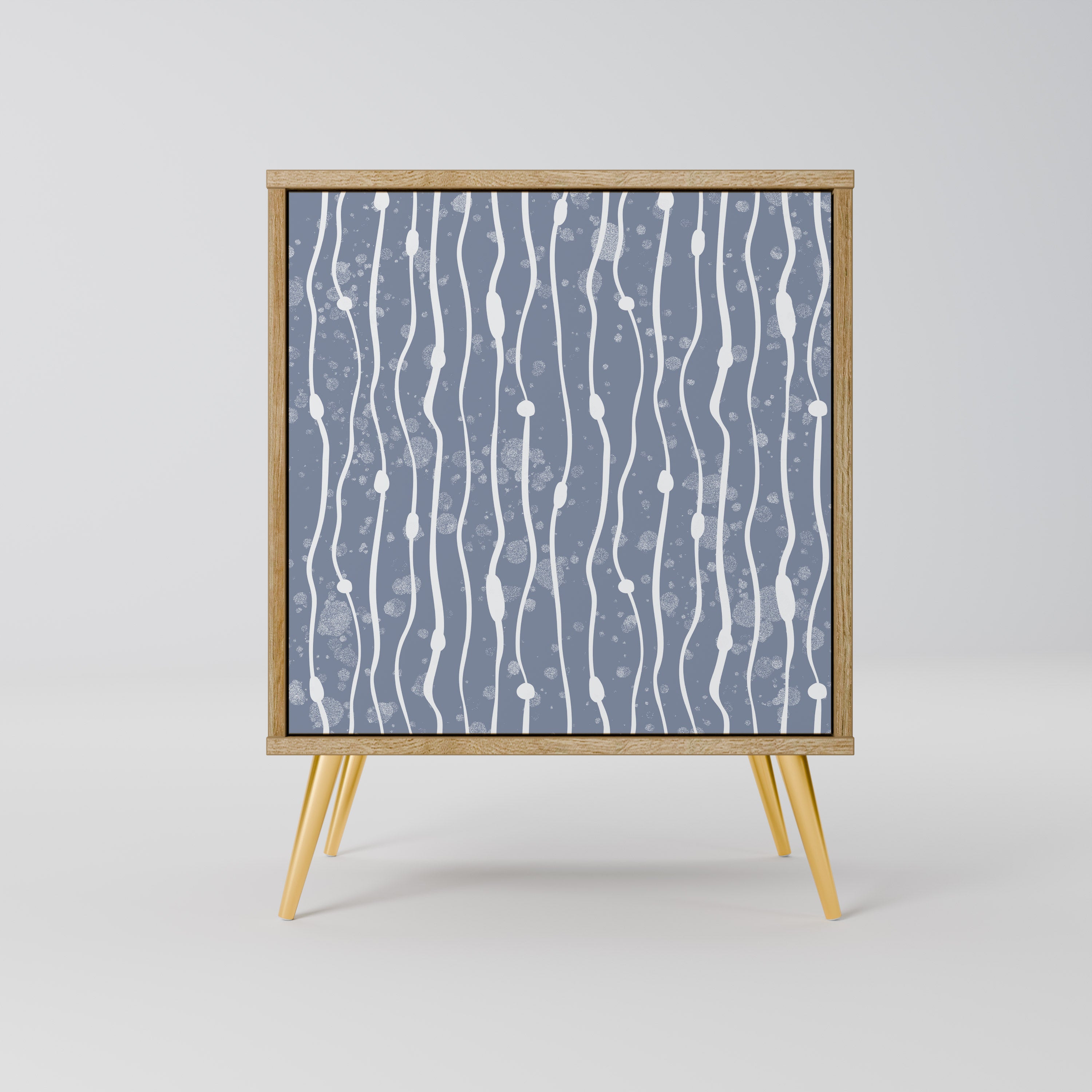 GRAPHITE RAIN Sideboard mit 1 Tür in Eiche-Optik