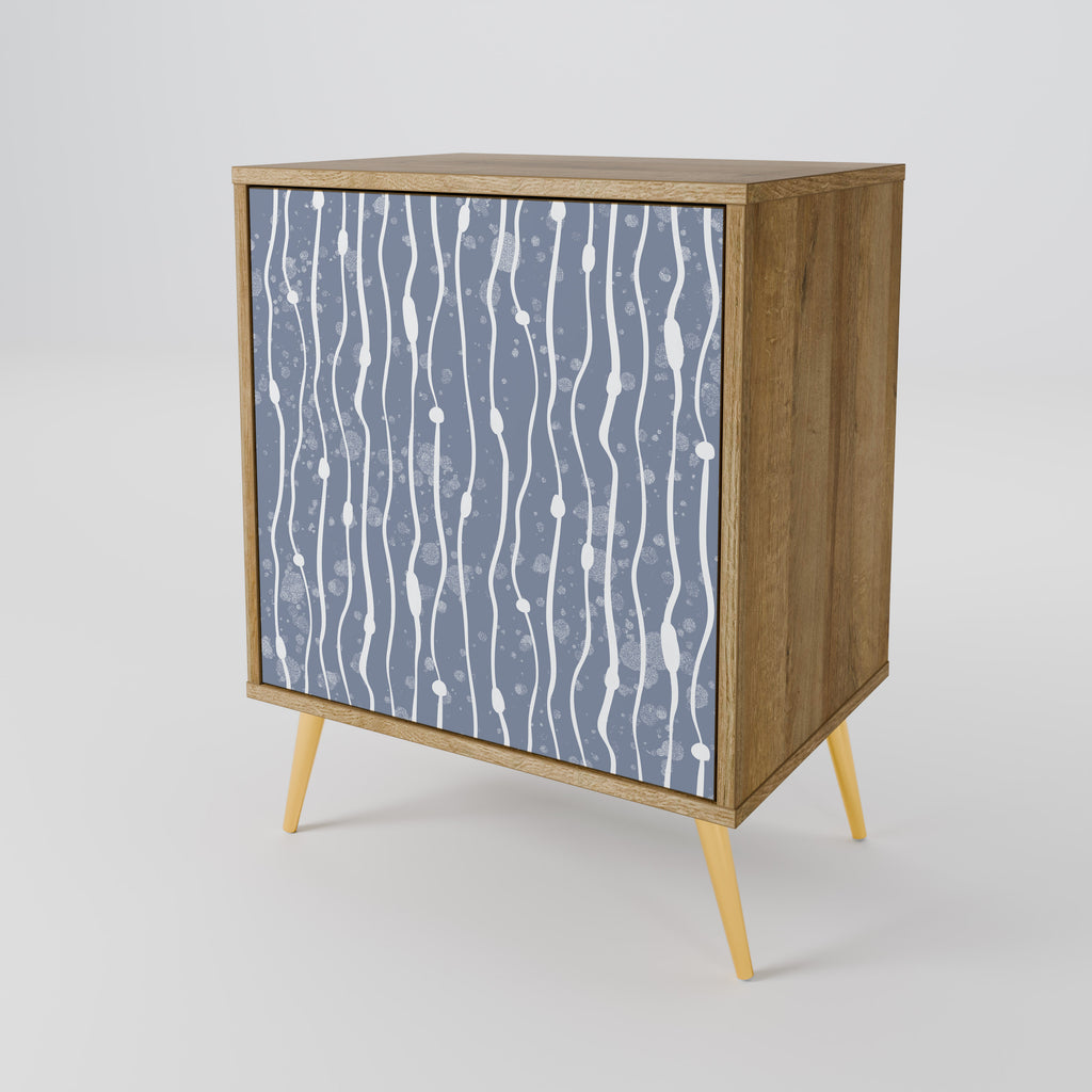 GRAPHITE RAIN Sideboard mit 1 Tür in Eiche-Optik