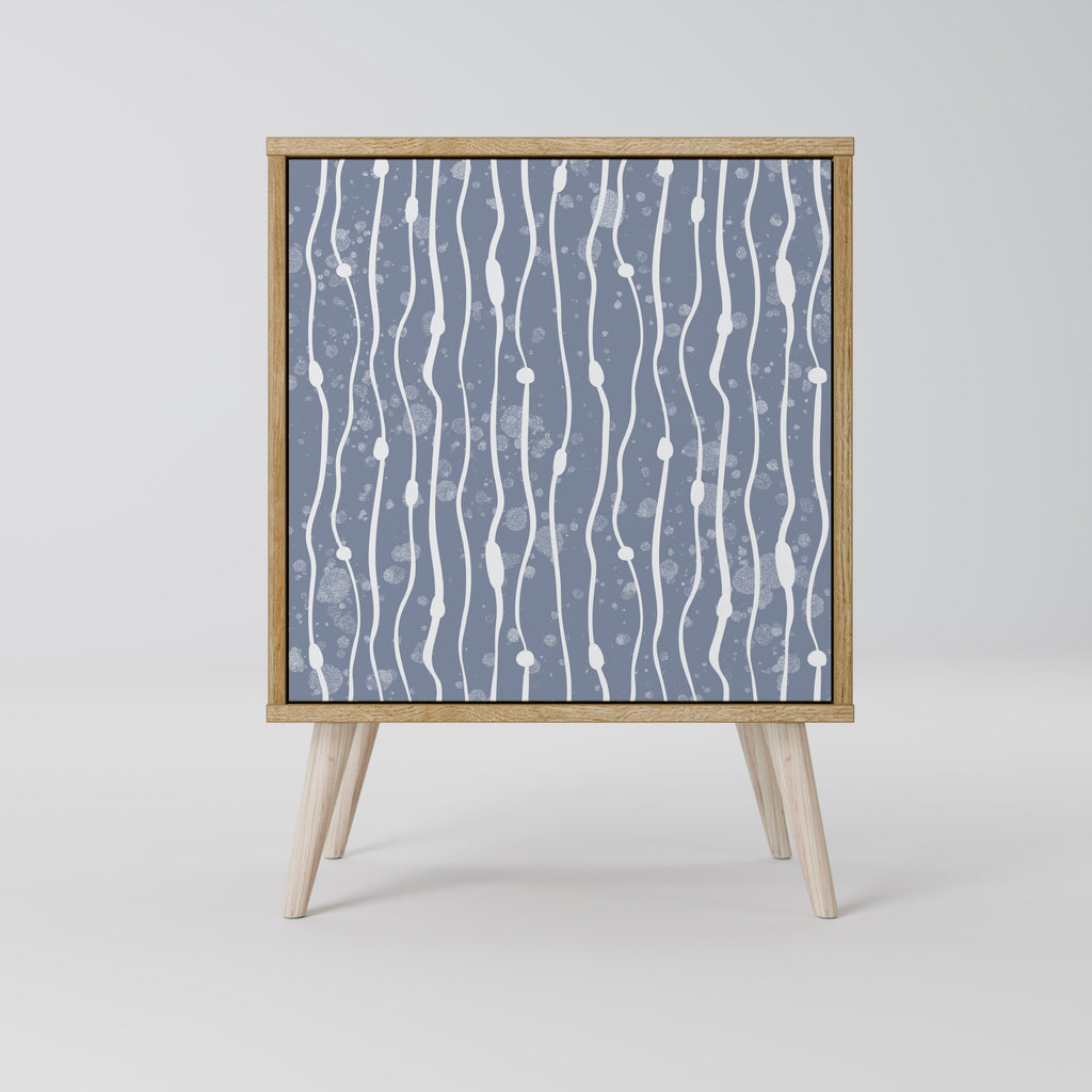 GRAPHITE RAIN Sideboard mit 1 Tür in Eiche-Optik