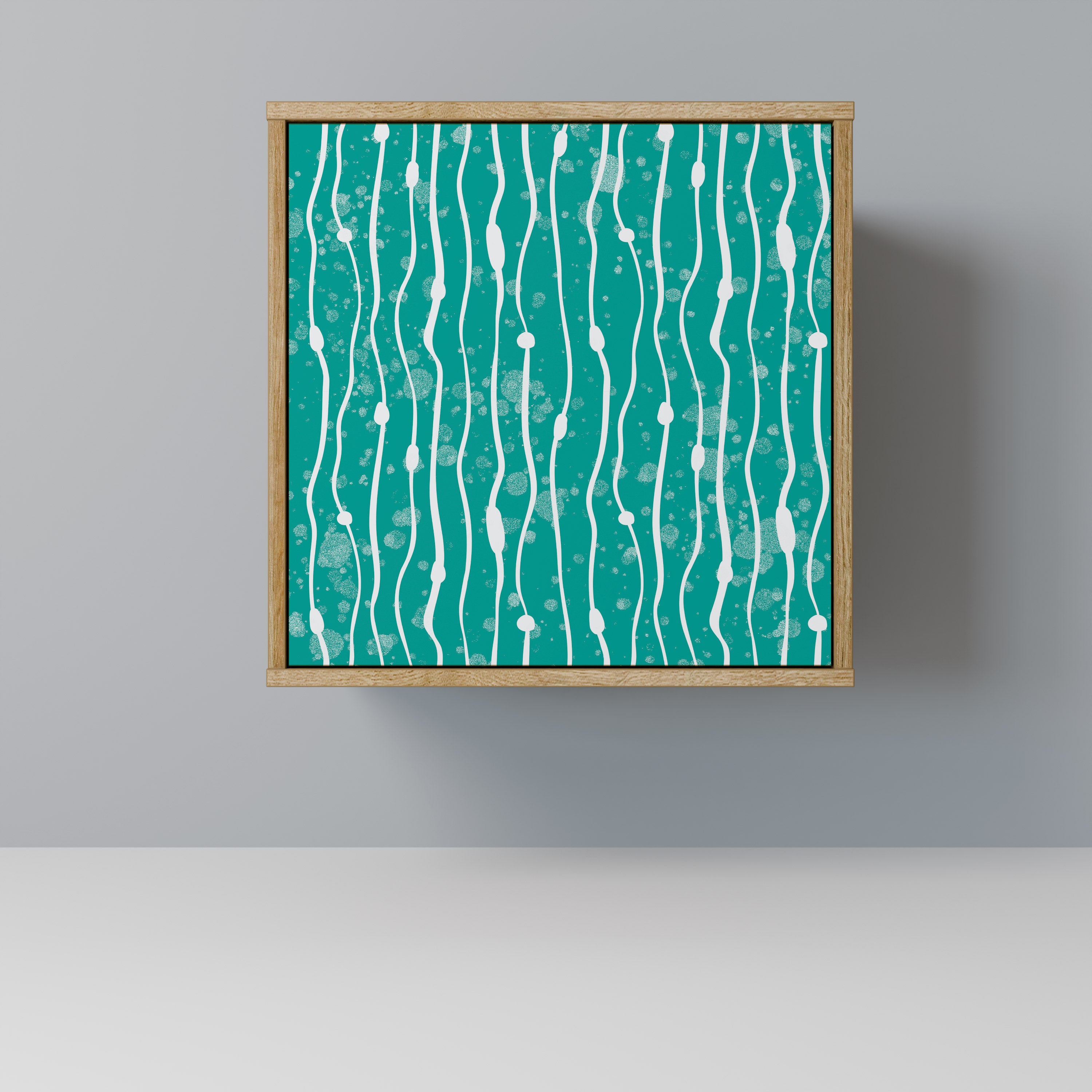 TURQUOISE RAIN Sideboard mit 1 Tür in Eiche-Optik