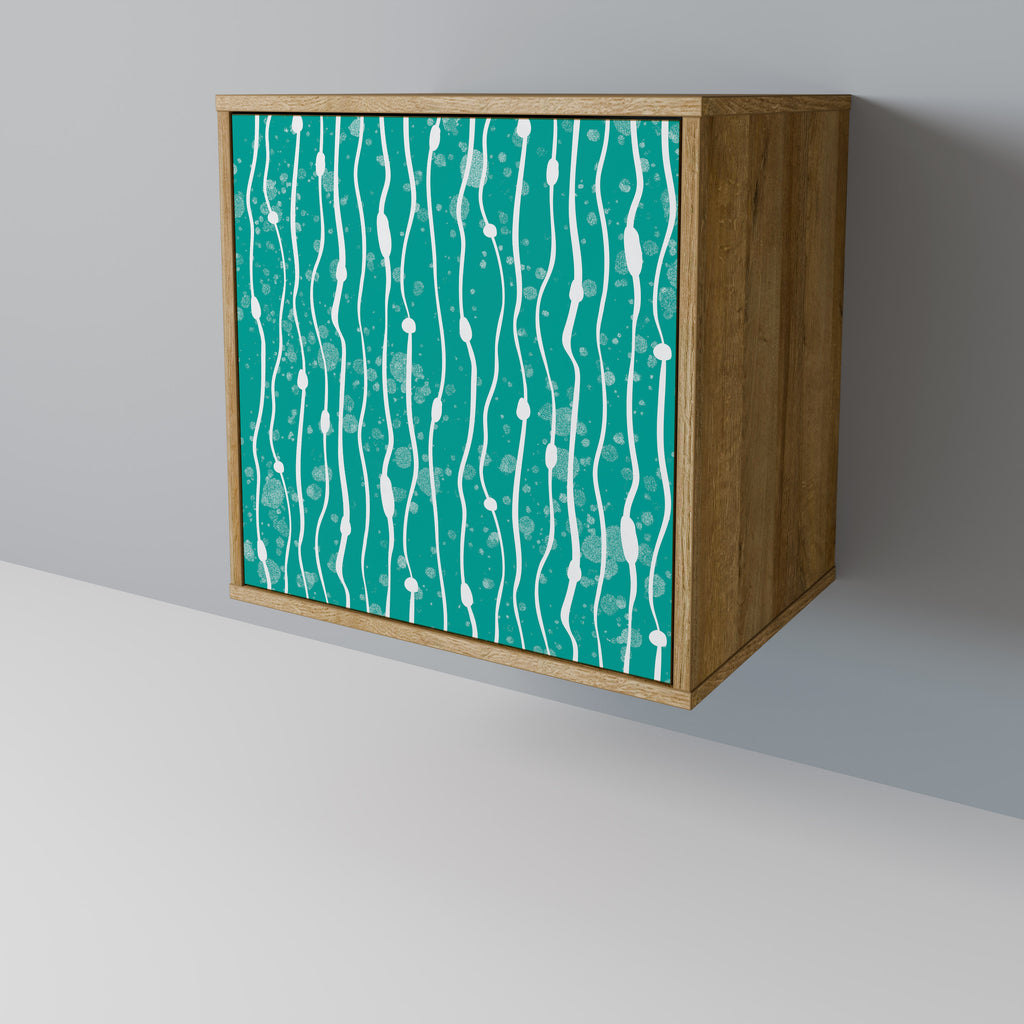 TURQUOISE RAIN Sideboard mit 1 Tür in Eiche-Optik
