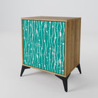 TURQUOISE RAIN Sideboard mit 1 Tür in Eiche-Optik