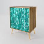 TURQUOISE RAIN Sideboard mit 1 Tür in Eiche-Optik