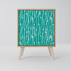 TURQUOISE RAIN Sideboard mit 1 Tür in Eiche-Optik