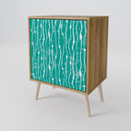 TURQUOISE RAIN Sideboard mit 1 Tür in Eiche-Optik