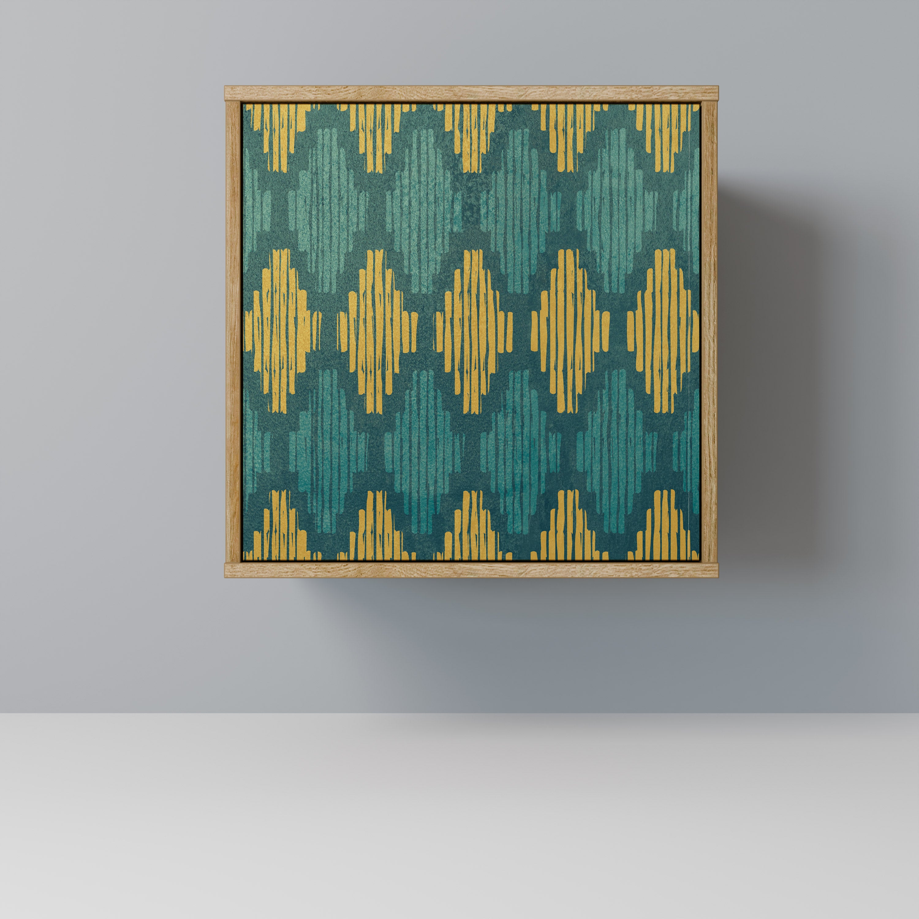 POLYGONS Sideboard mit 1 Tür in Eiche-Optik