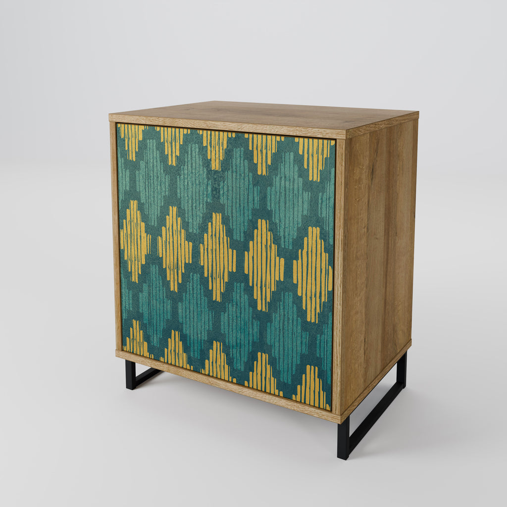 POLYGONS Sideboard mit 1 Tür in Eiche-Optik