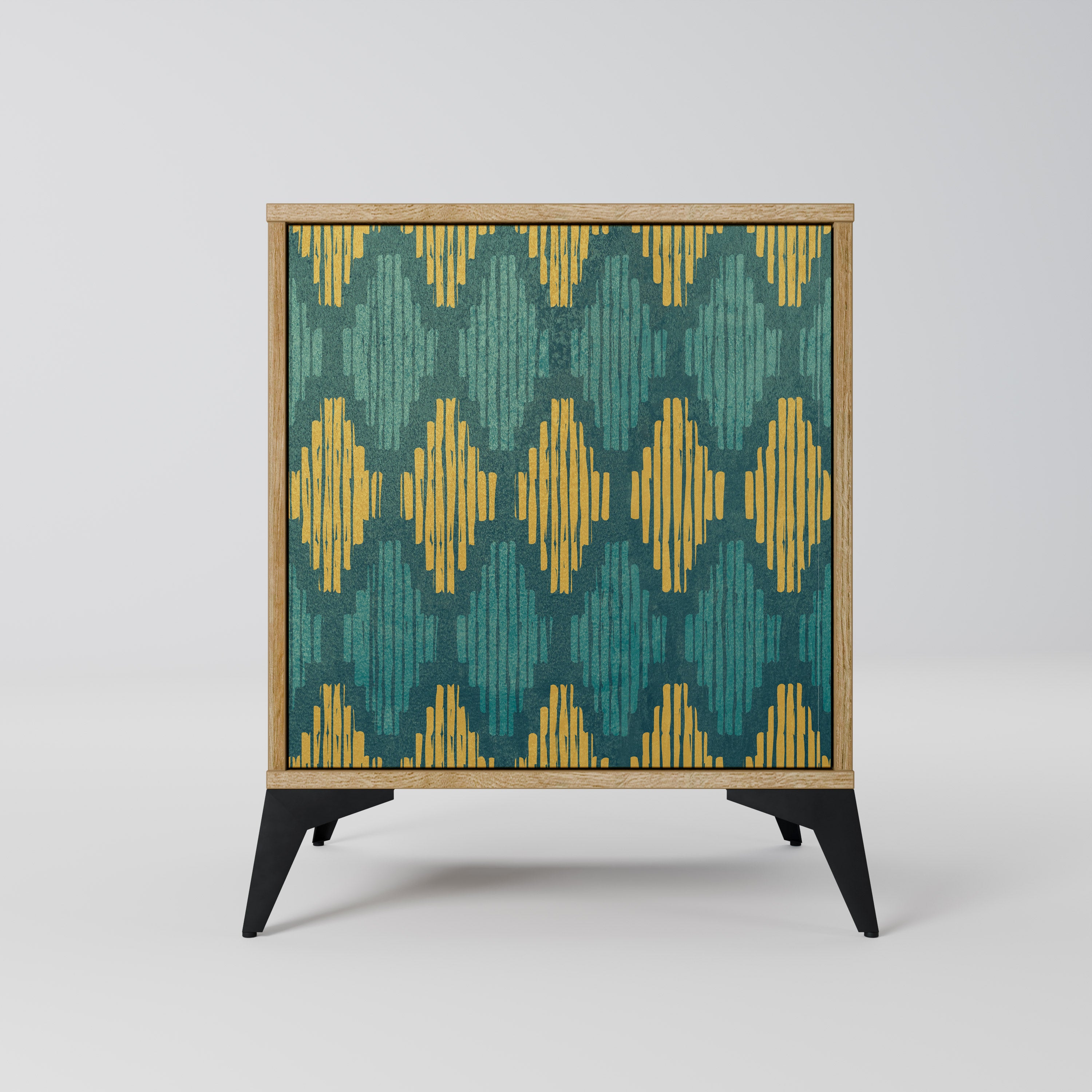 POLYGONS Sideboard mit 1 Tür in Eiche-Optik