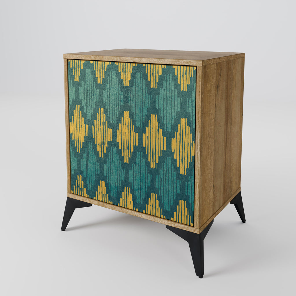 POLYGONS Sideboard mit 1 Tür in Eiche-Optik