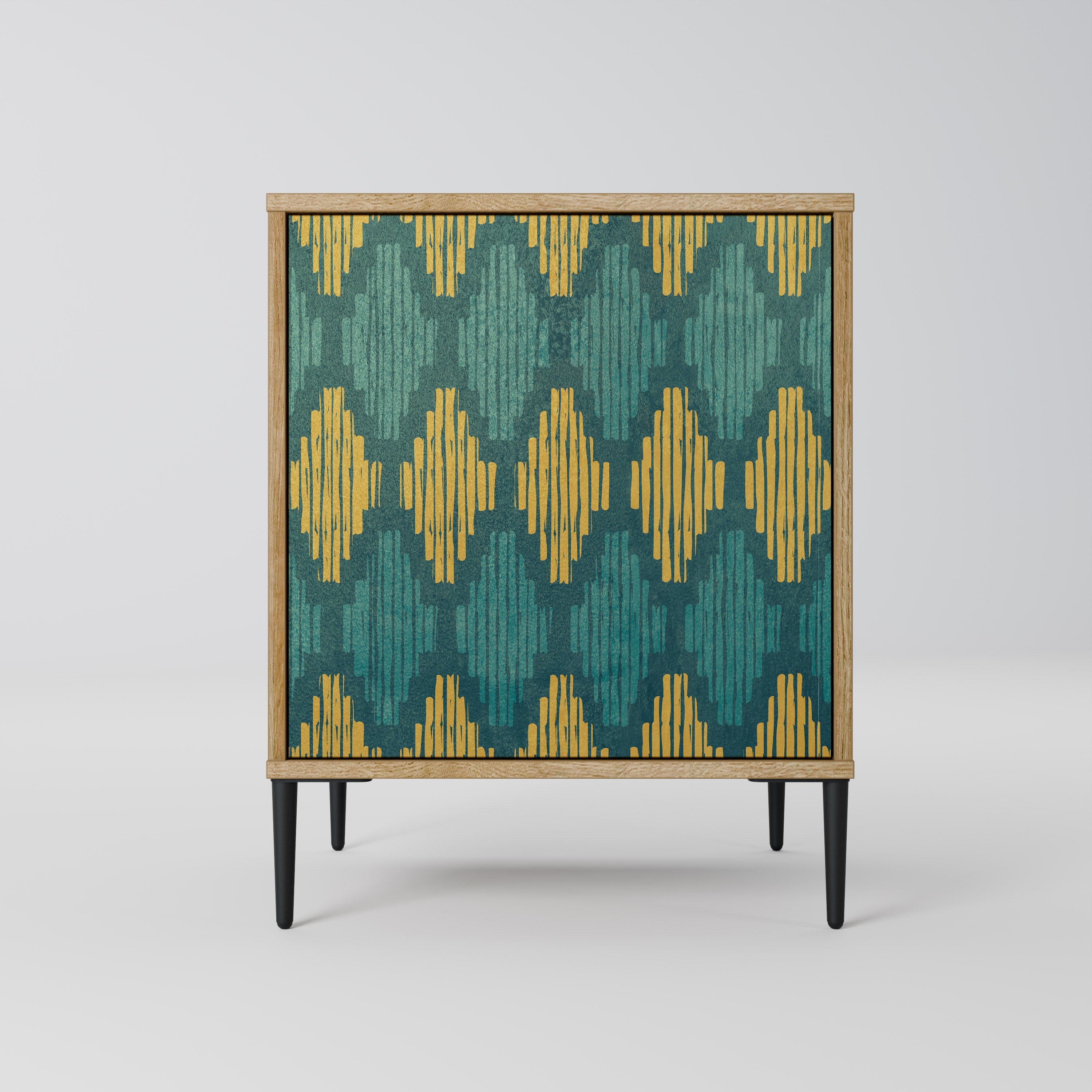 POLYGONS Sideboard mit 1 Tür in Eiche-Optik