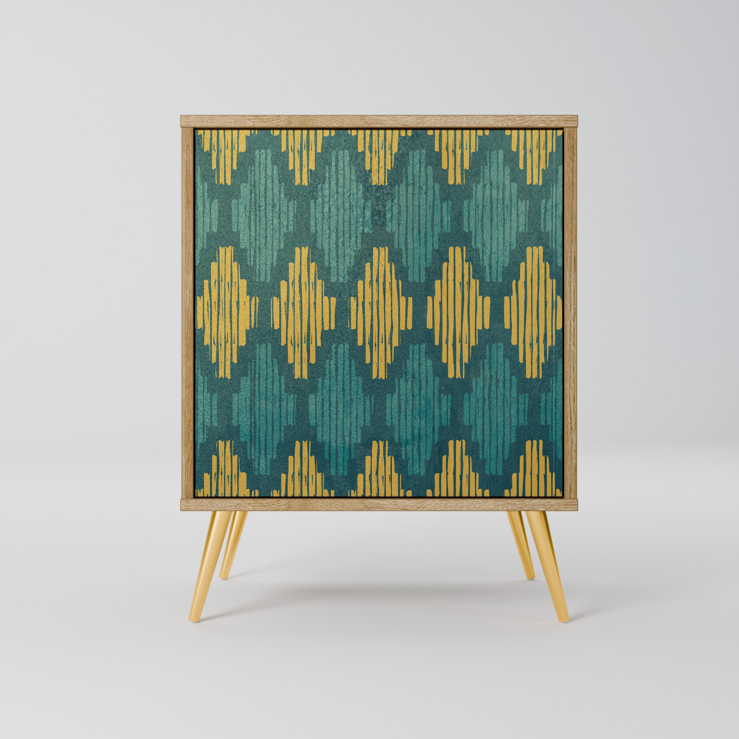 POLYGONS Sideboard mit 1 Tür in Eiche-Optik