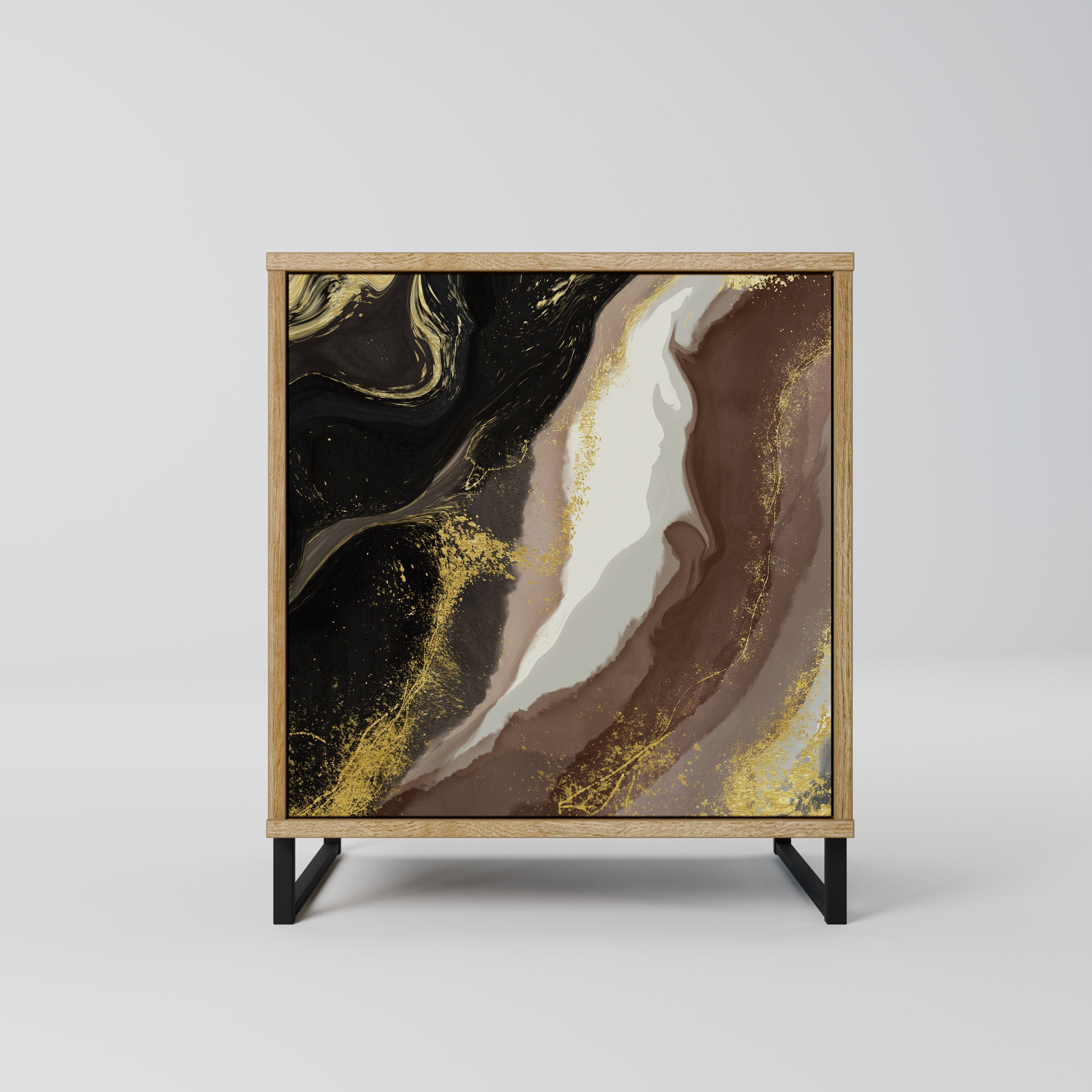 GOLD DUST Sideboard mit 1 Tür in Eiche-Optik