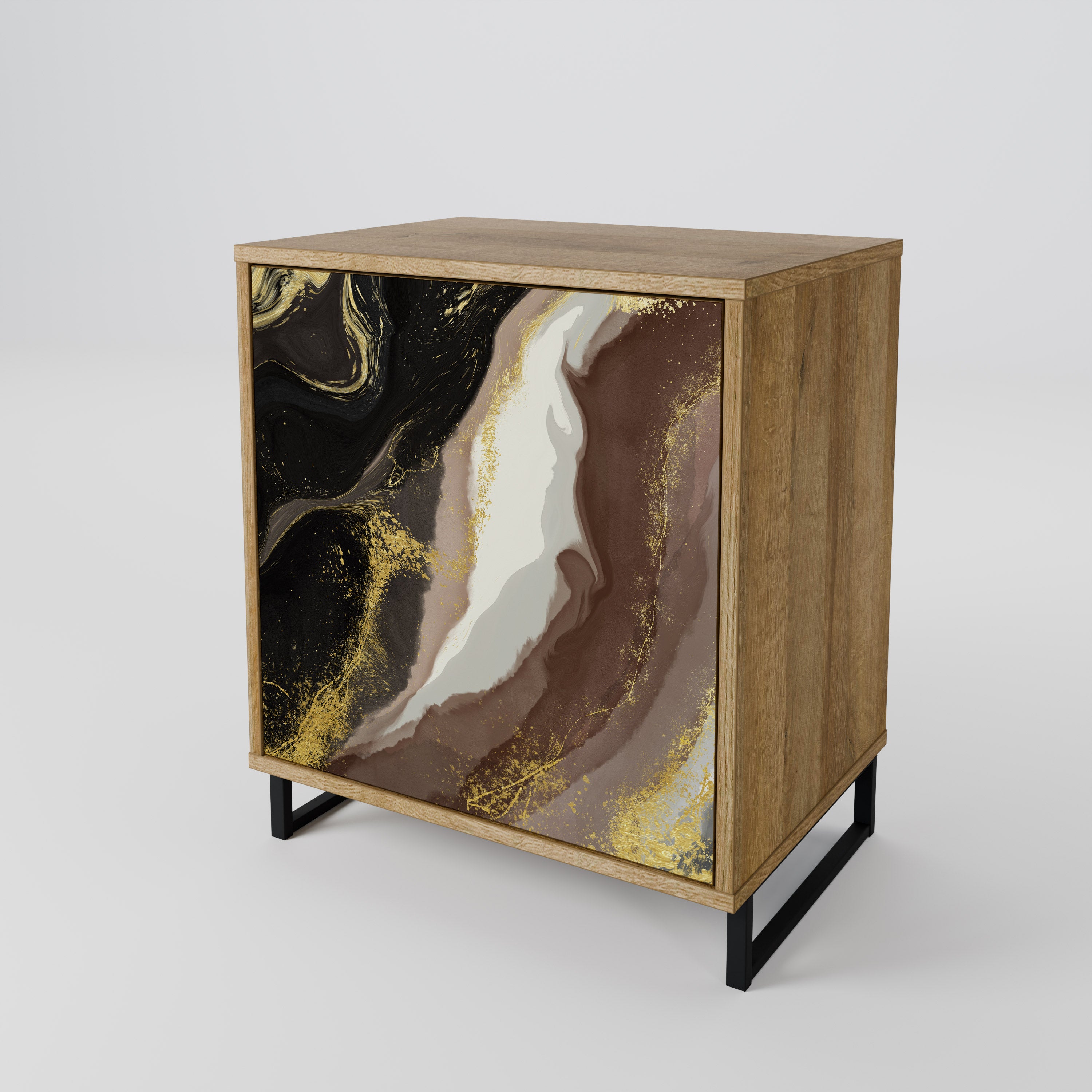 GOLD DUST Sideboard mit 1 Tür in Eiche-Optik