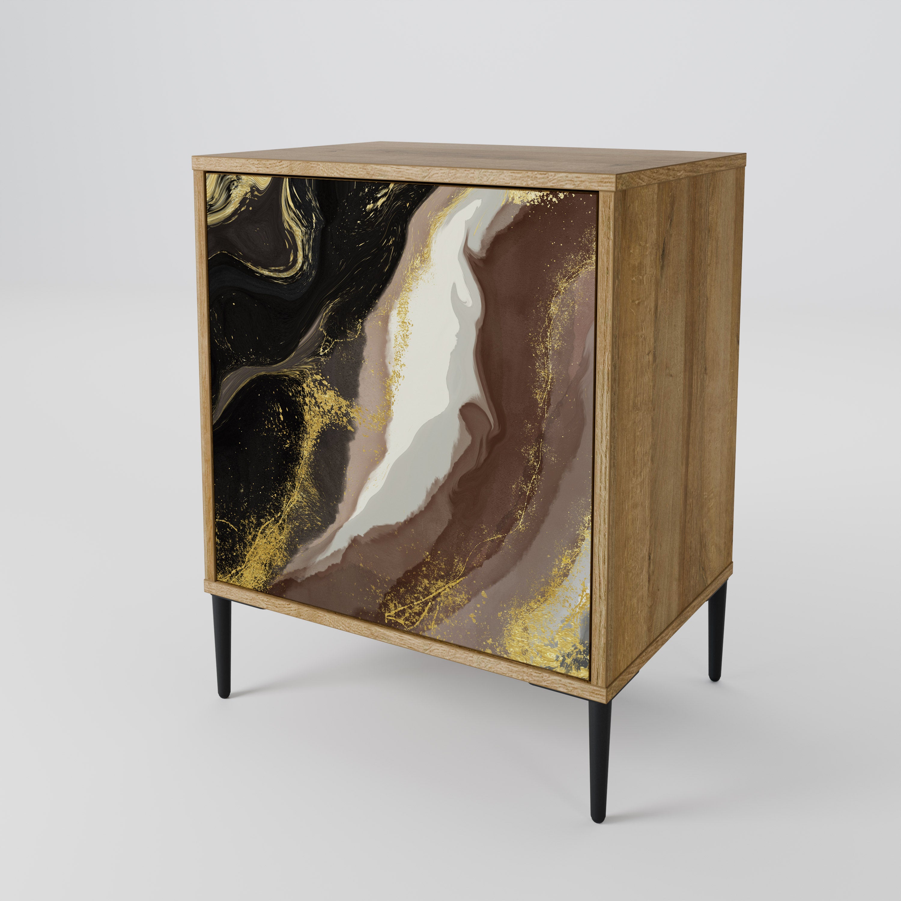 GOLD DUST Sideboard mit 1 Tür in Eiche-Optik