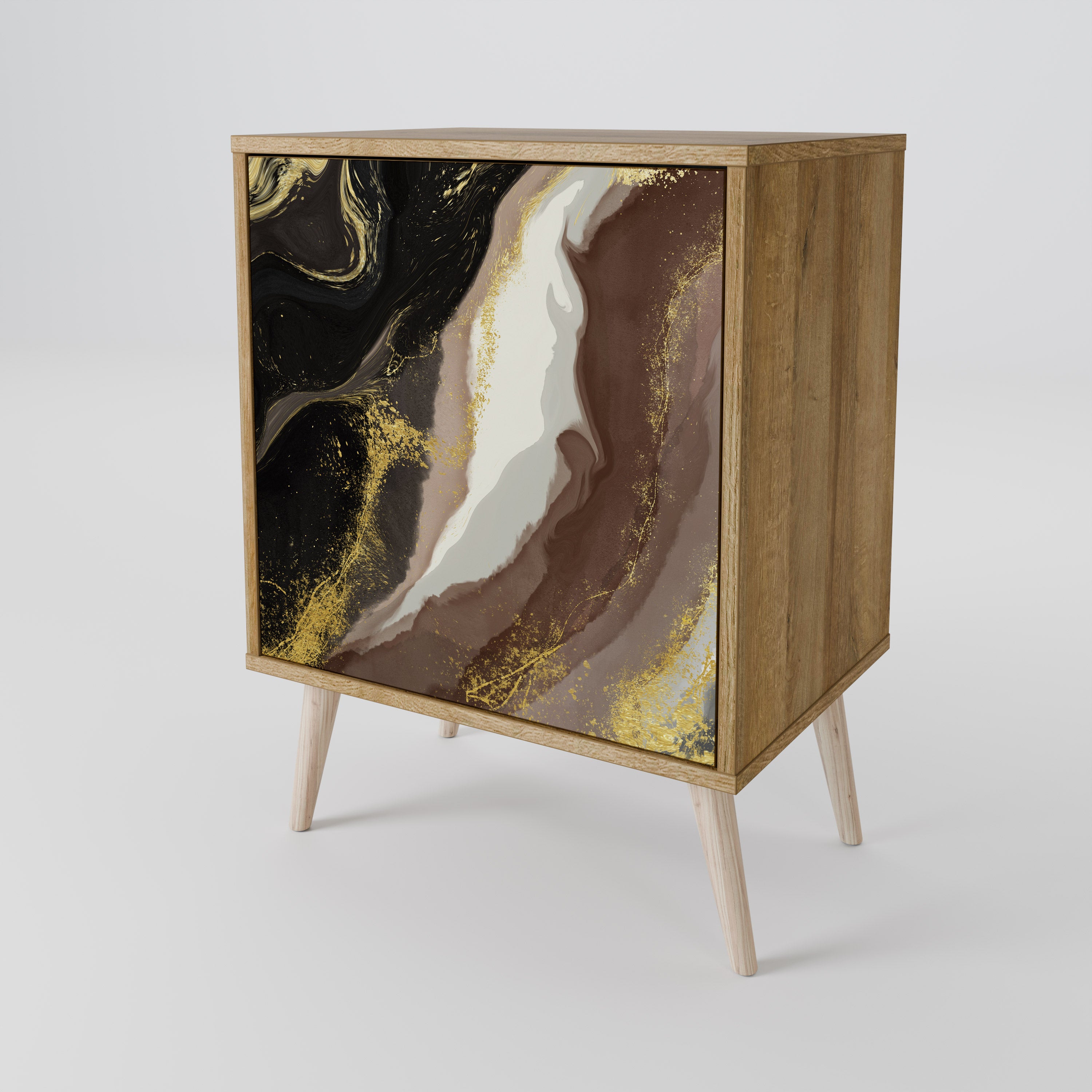 GOLD DUST Sideboard mit 1 Tür in Eiche-Optik