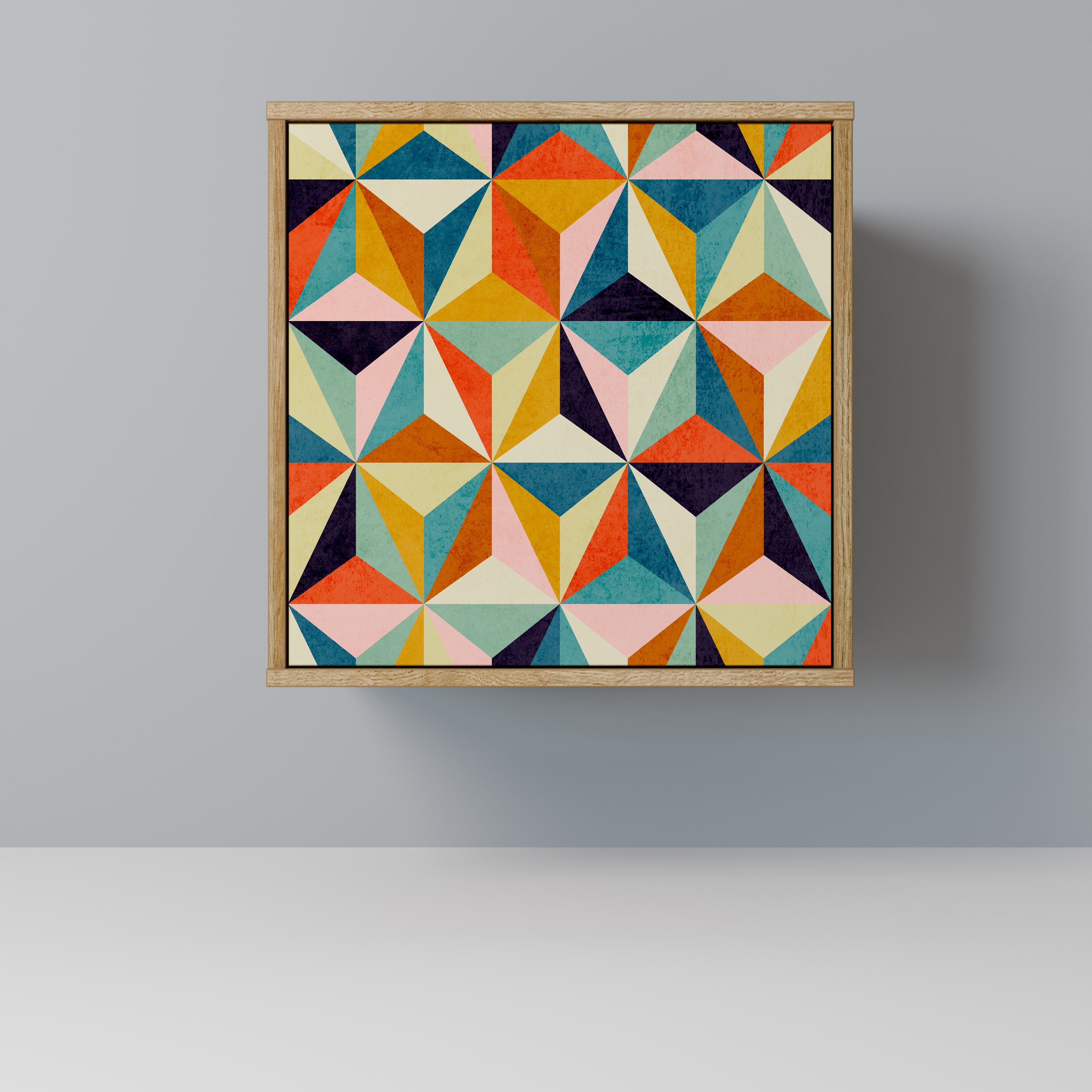 TESSELATE TREASURES Sideboard mit 1 Tür in Eiche-Optik