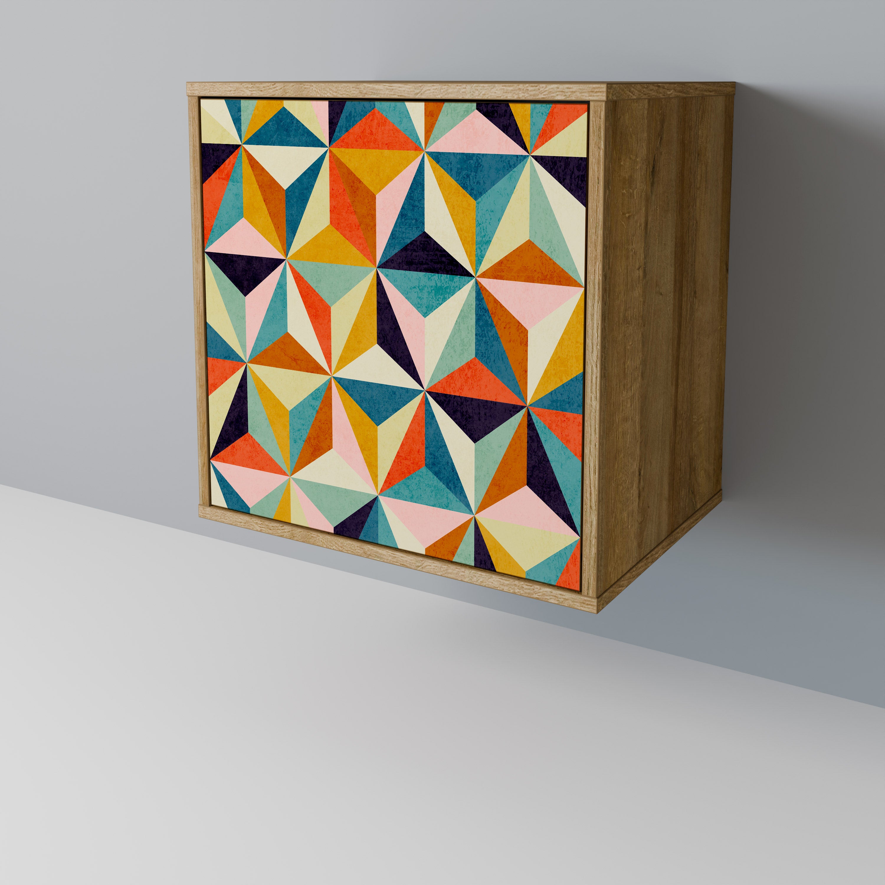 TESSELATE TREASURES Sideboard mit 1 Tür in Eiche-Optik