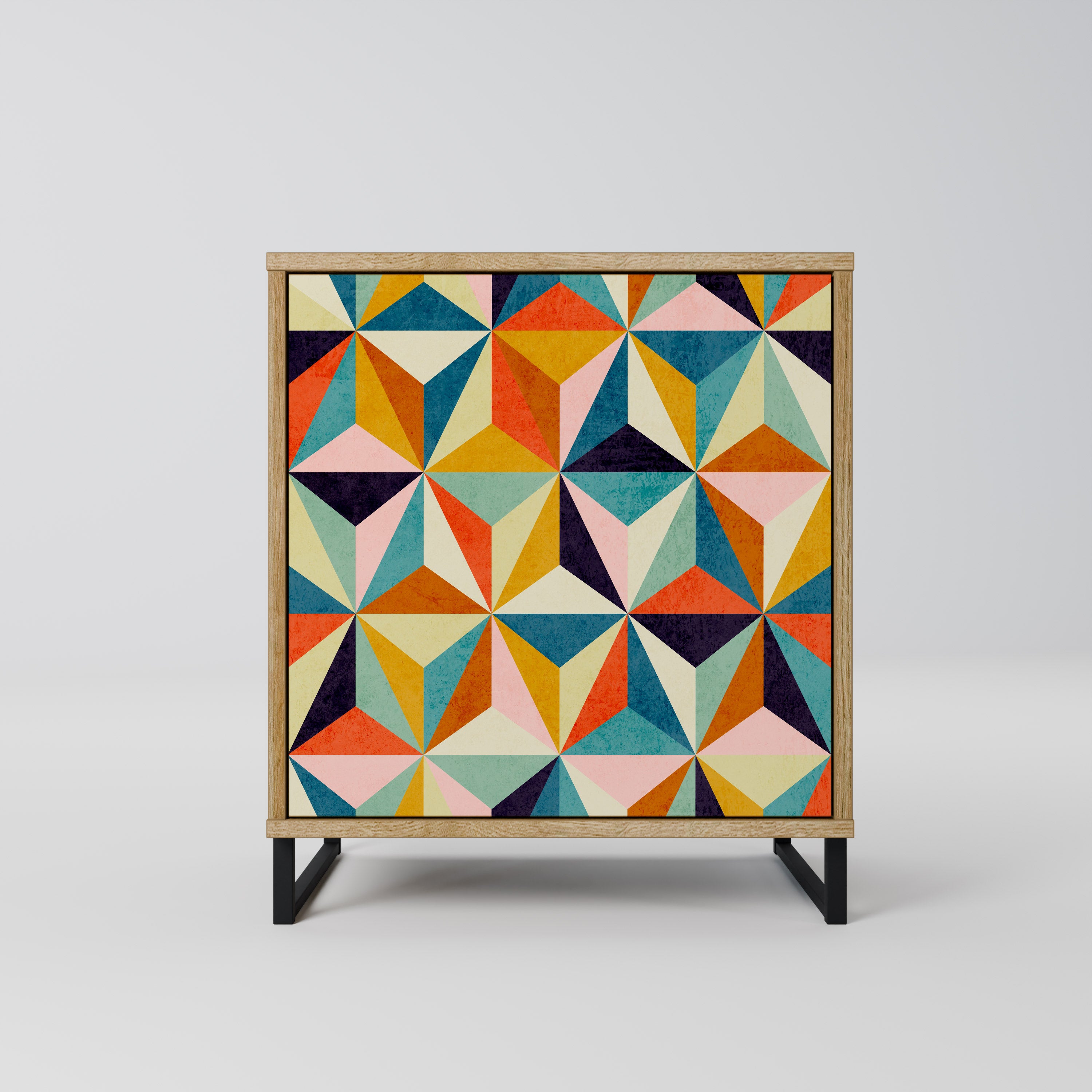 TESSELATE TREASURES Sideboard mit 1 Tür in Eiche-Optik