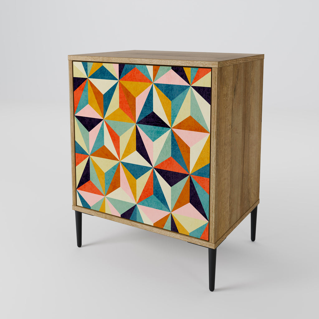 TESSELATE TREASURES Sideboard mit 1 Tür in Eiche-Optik