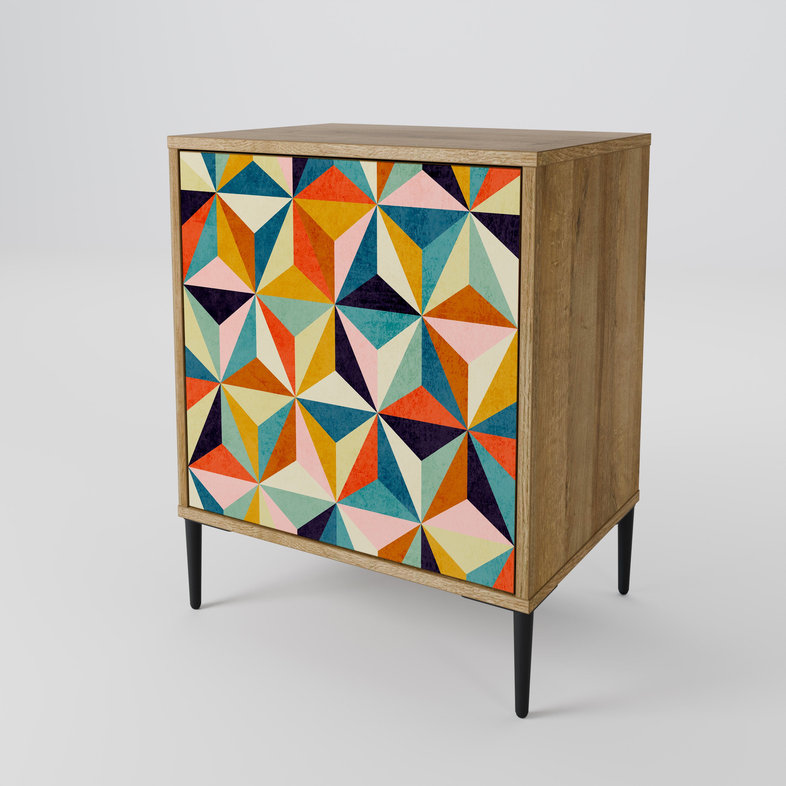 TESSELATE TREASURES Sideboard mit 1 Tür in Eiche-Optik