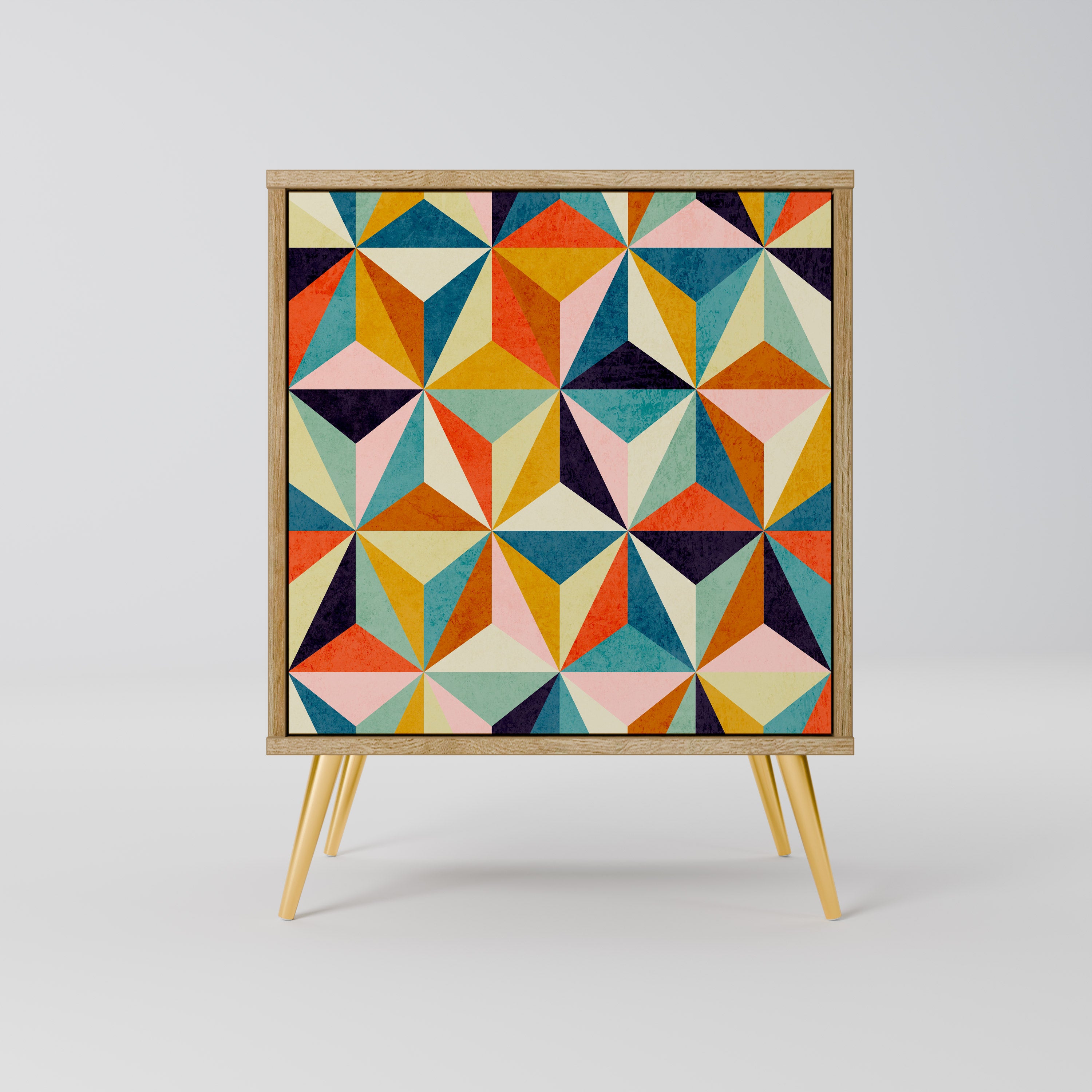 TESSELATE TREASURES Sideboard mit 1 Tür in Eiche-Optik