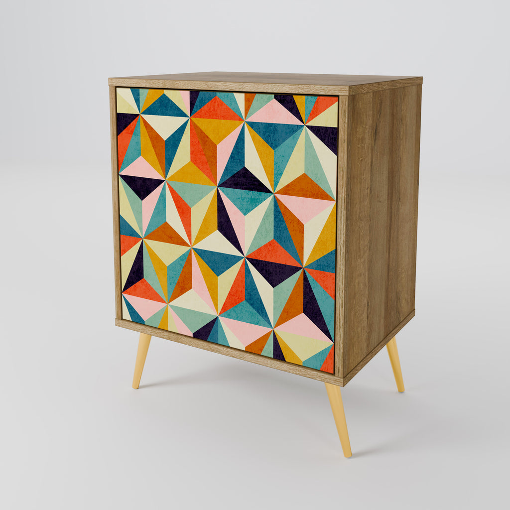 TESSELATE TREASURES Sideboard mit 1 Tür in Eiche-Optik