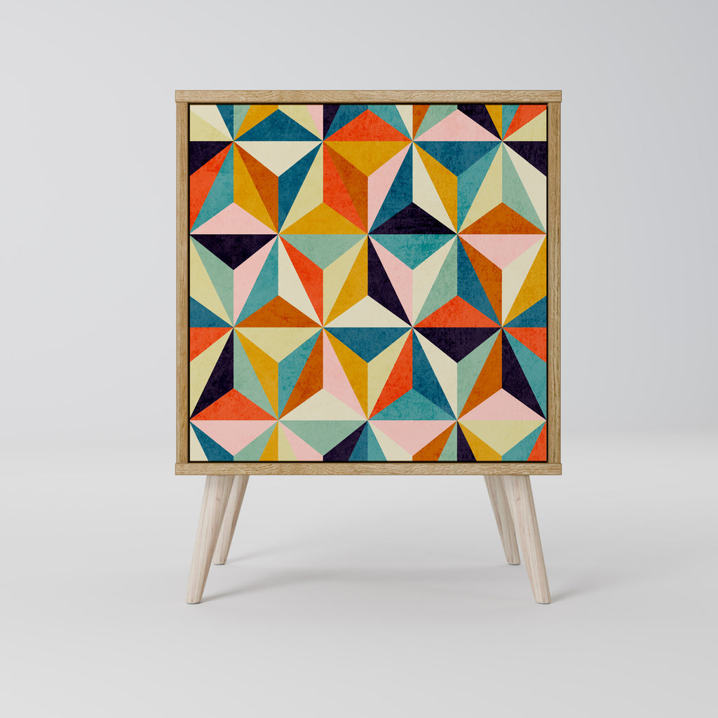 TESSELATE TREASURES Sideboard mit 1 Tür in Eiche-Optik