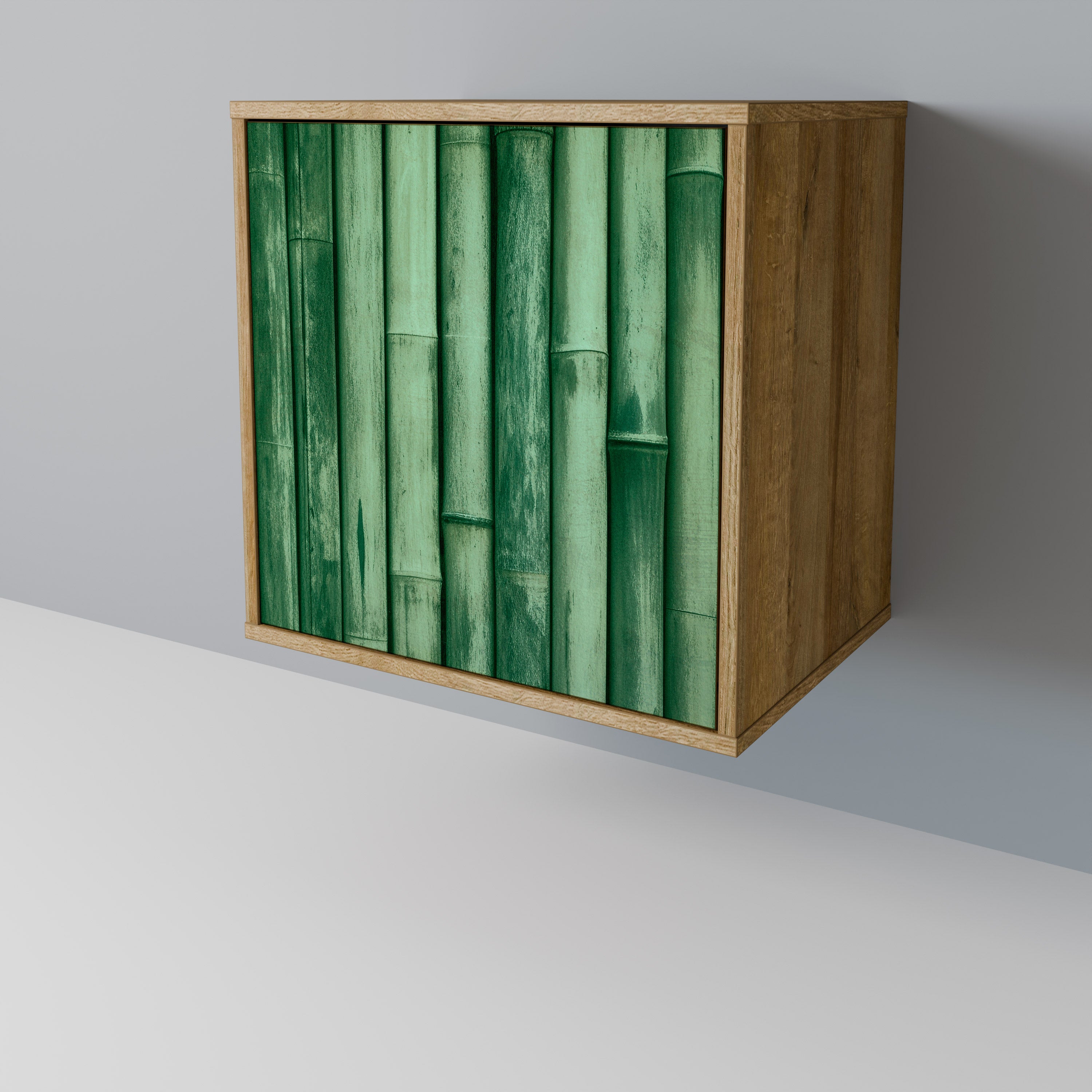 NATURAL GREEN Sideboard mit 1 Tür in Eiche-Optik
