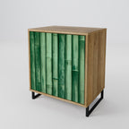 NATURAL GREEN Sideboard mit 1 Tür in Eiche-Optik