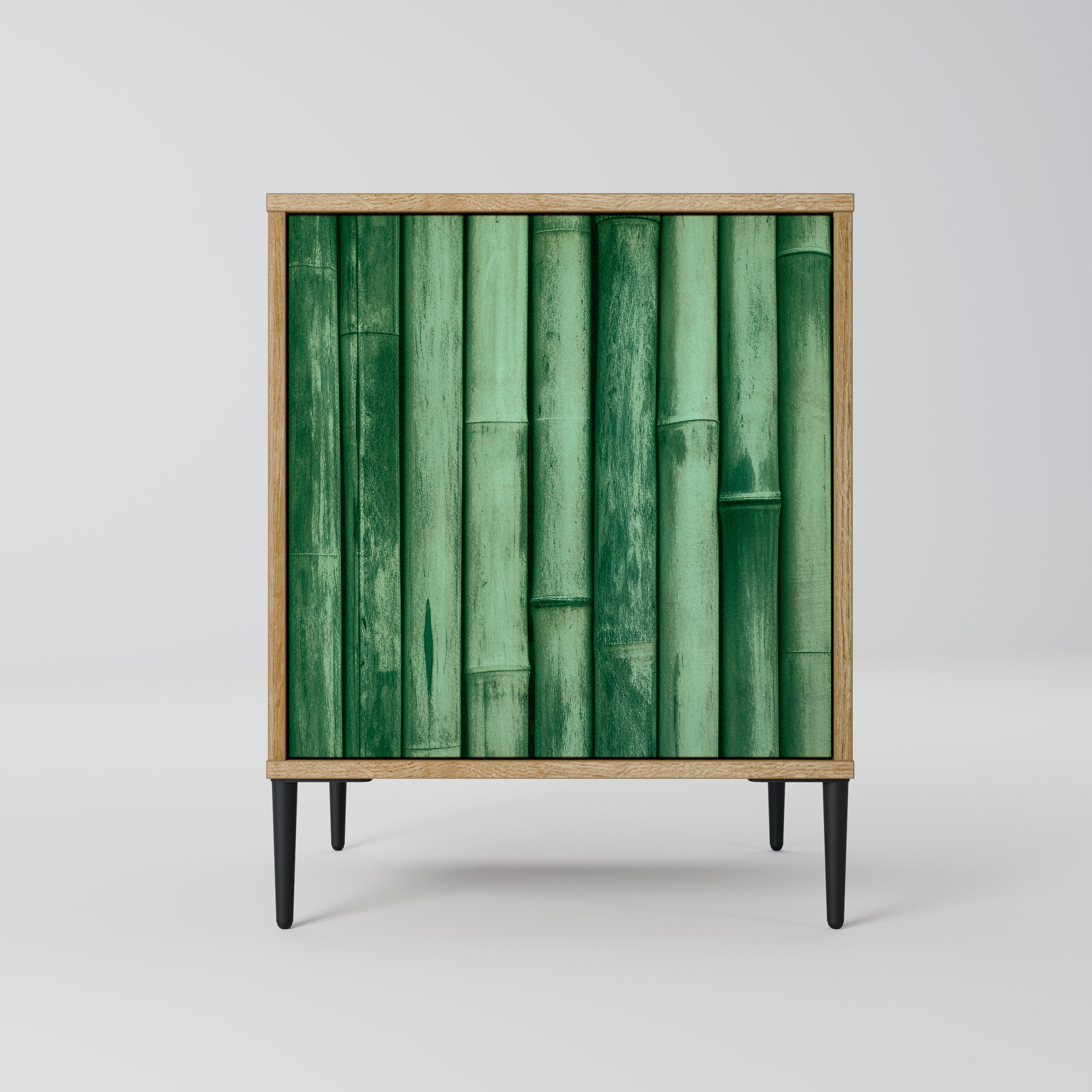 NATURAL GREEN Sideboard mit 1 Tür in Eiche-Optik