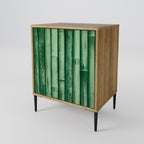 NATURAL GREEN Sideboard mit 1 Tür in Eiche-Optik